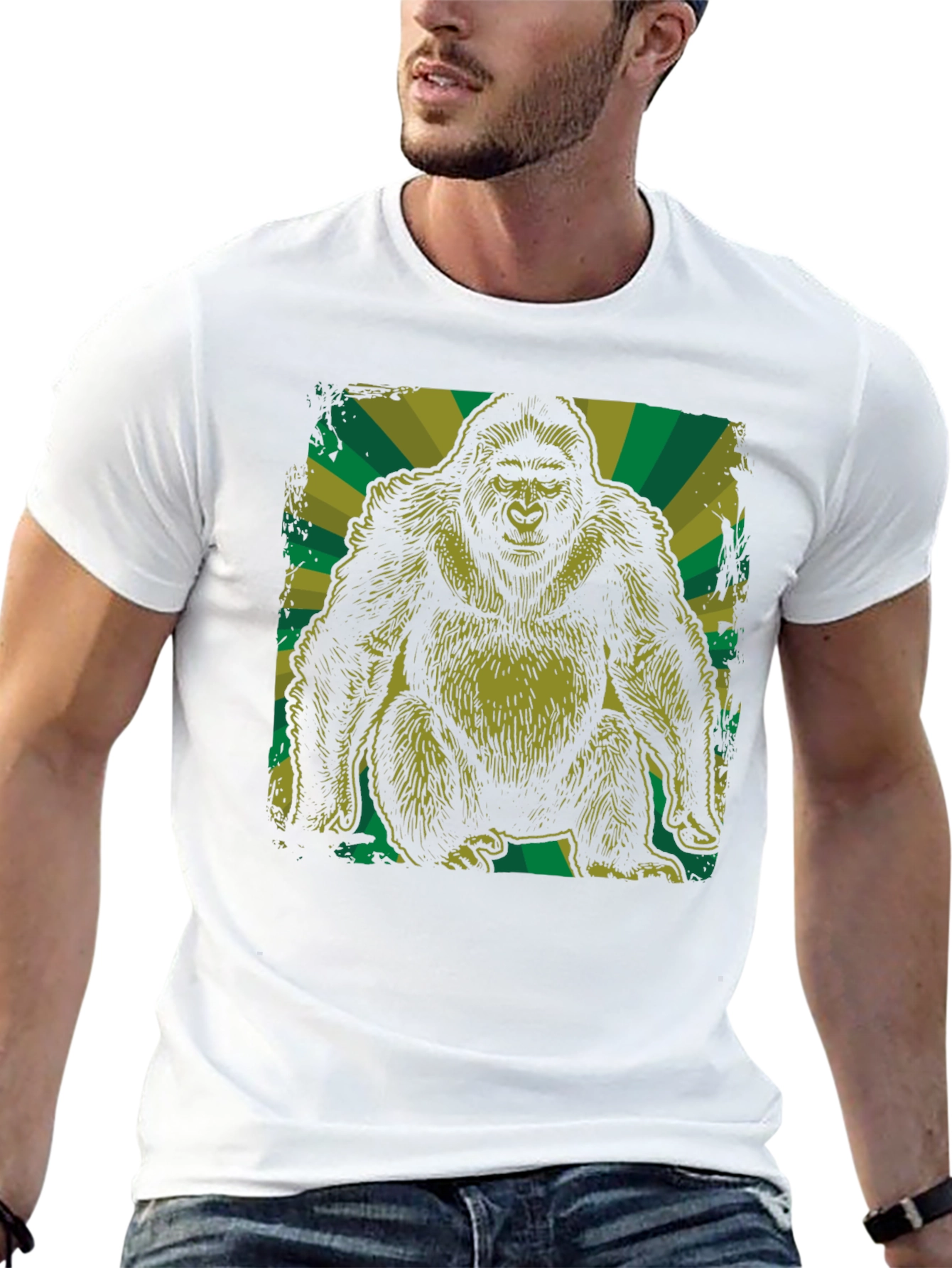 Graphic Gorilla T-Shirt - Black Cotton Tee