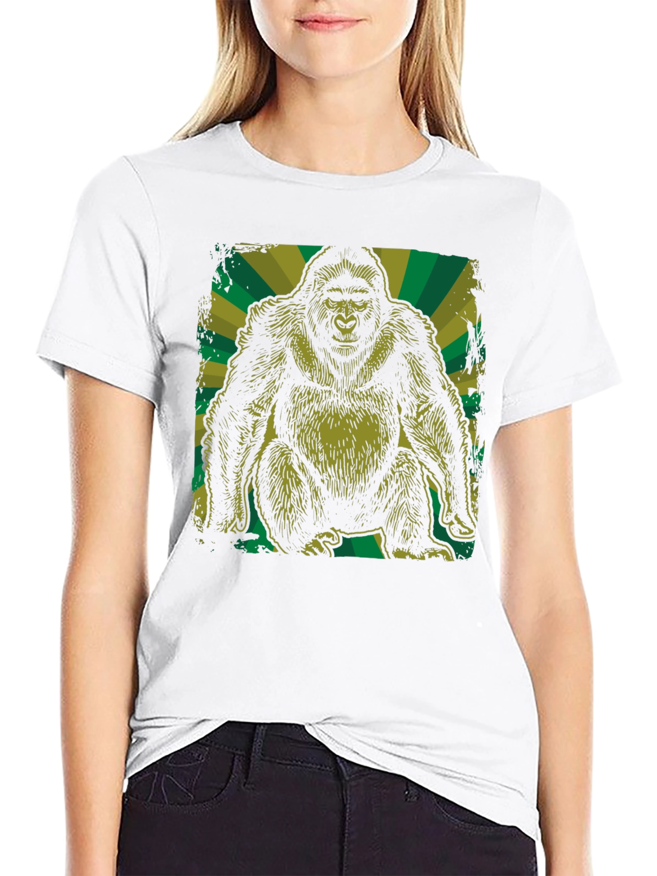 Graphic Gorilla T-Shirt - Black Cotton Tee