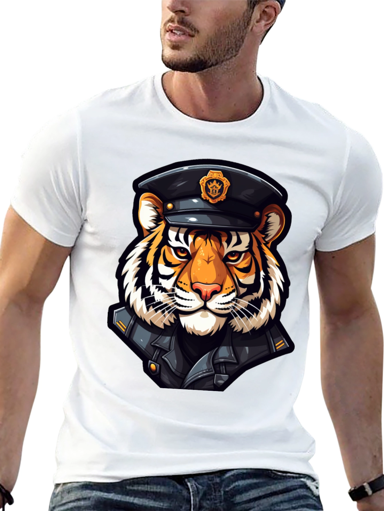 Tiger Officer Graphic T-Shirt