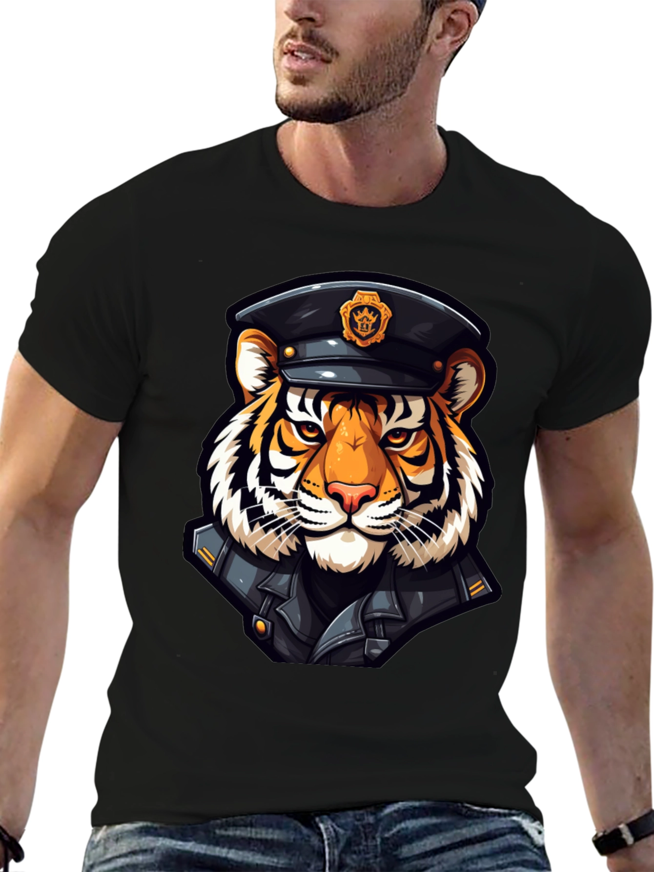 Tiger Officer Graphic T-Shirt