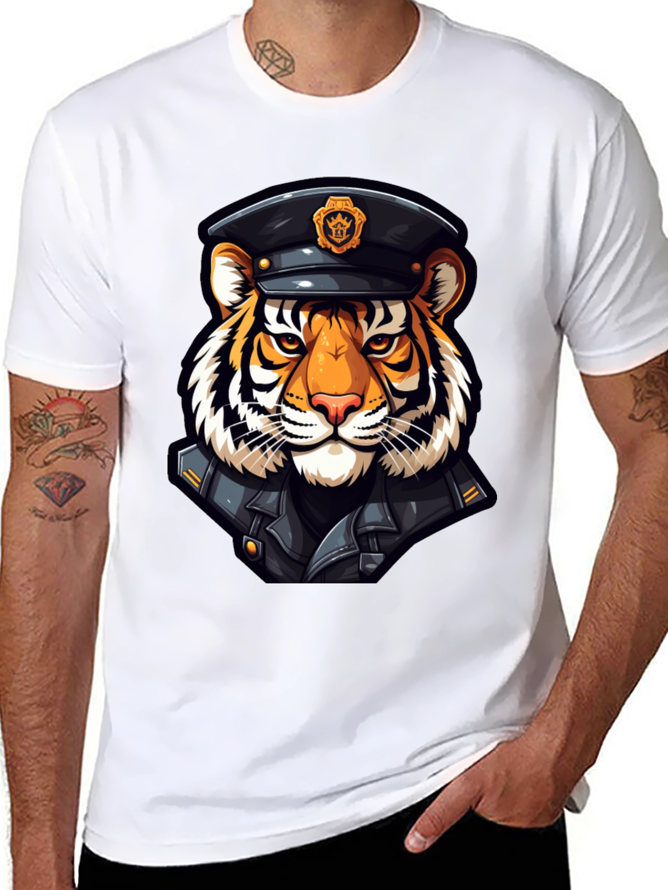 Tiger Officer Graphic T-Shirt