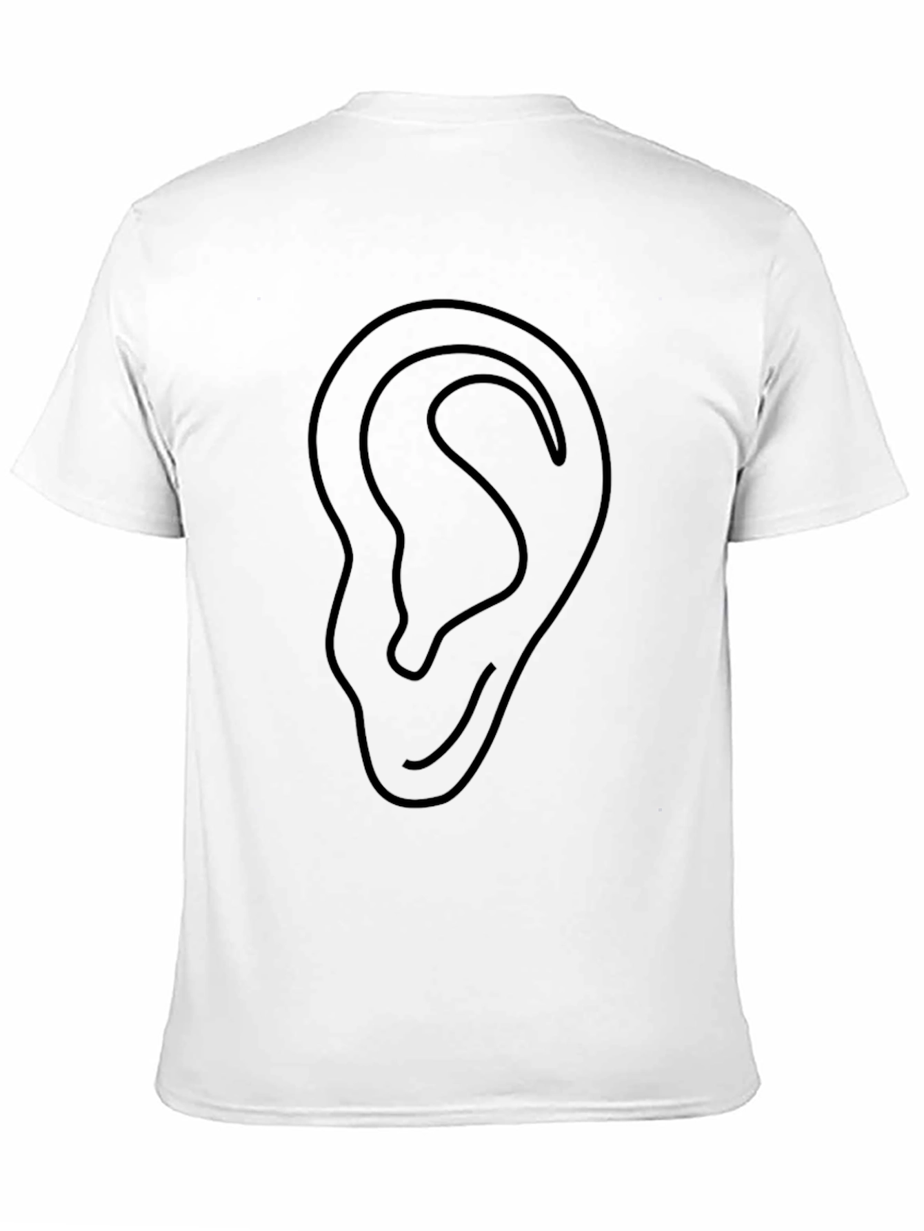 Ear Graphic Tee - Stylish Black Cotton T-Shirt