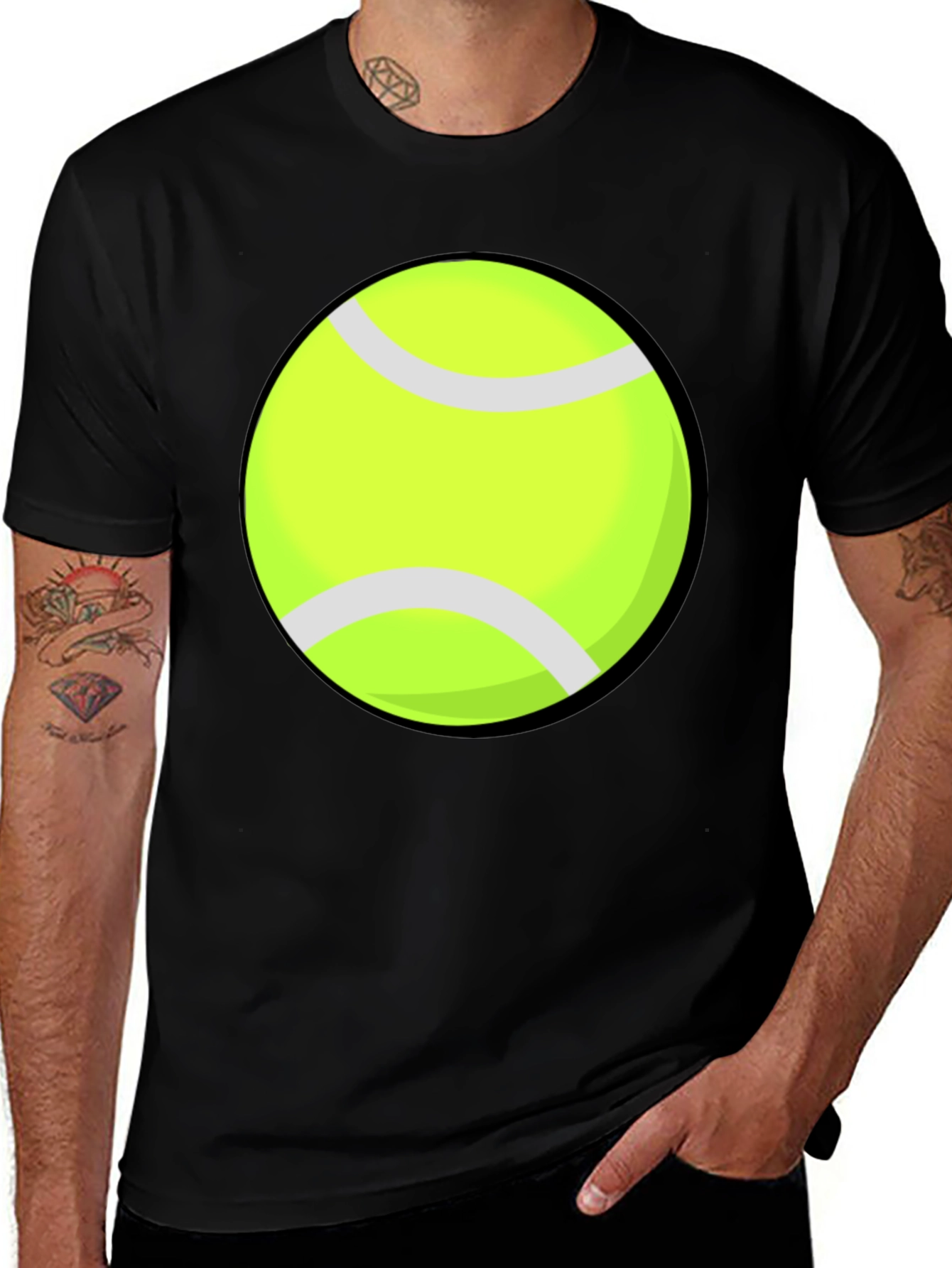 Tennis Ball Graphic Tee - Sporty Style