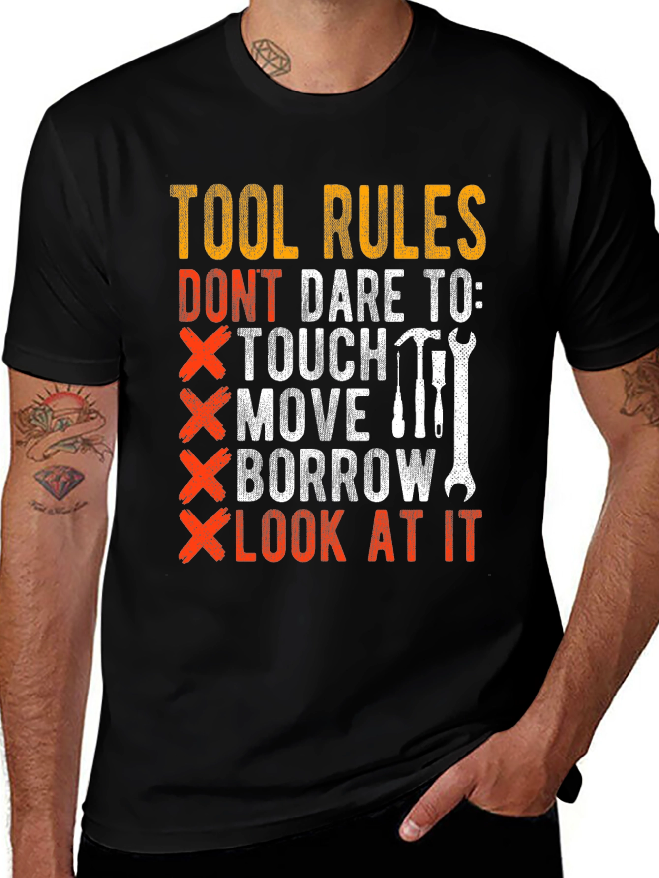 Tool Rules Graphic Tee - Mens Black T-Shirt