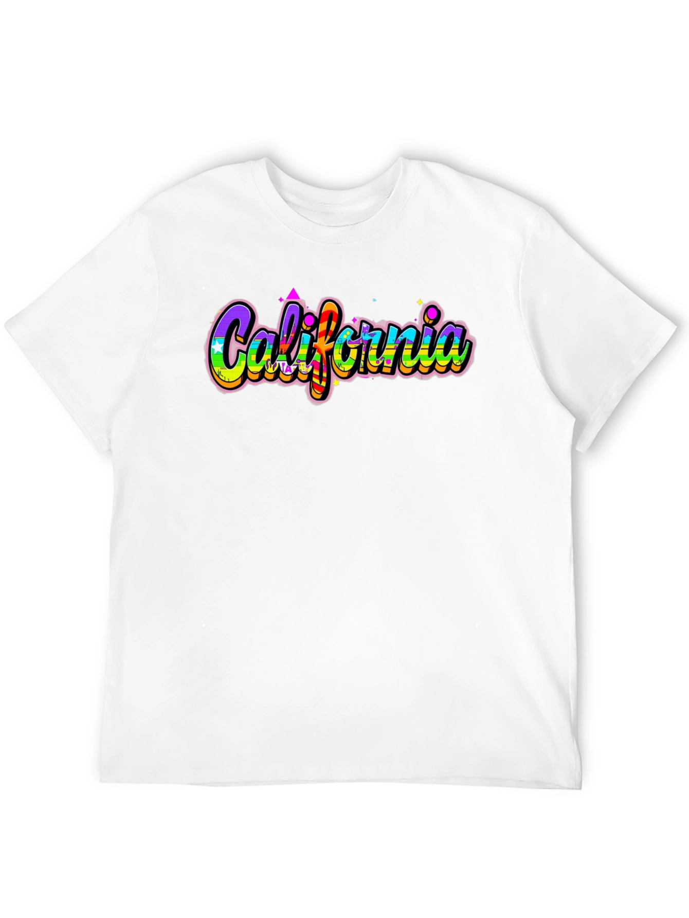 California Rainbow Graphic Tee - Stylish and Trendy