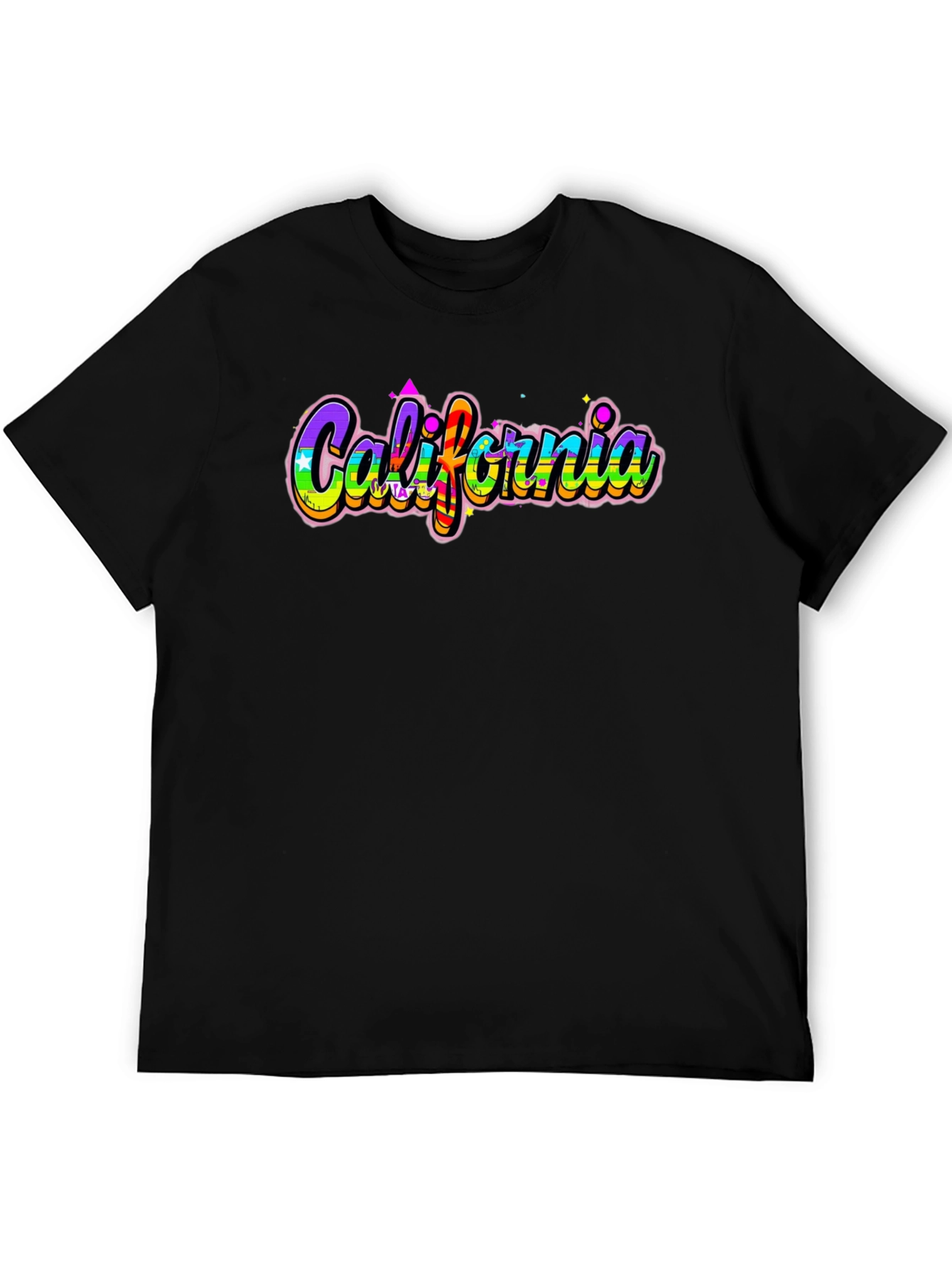 California Rainbow Graphic Tee - Stylish and Trendy