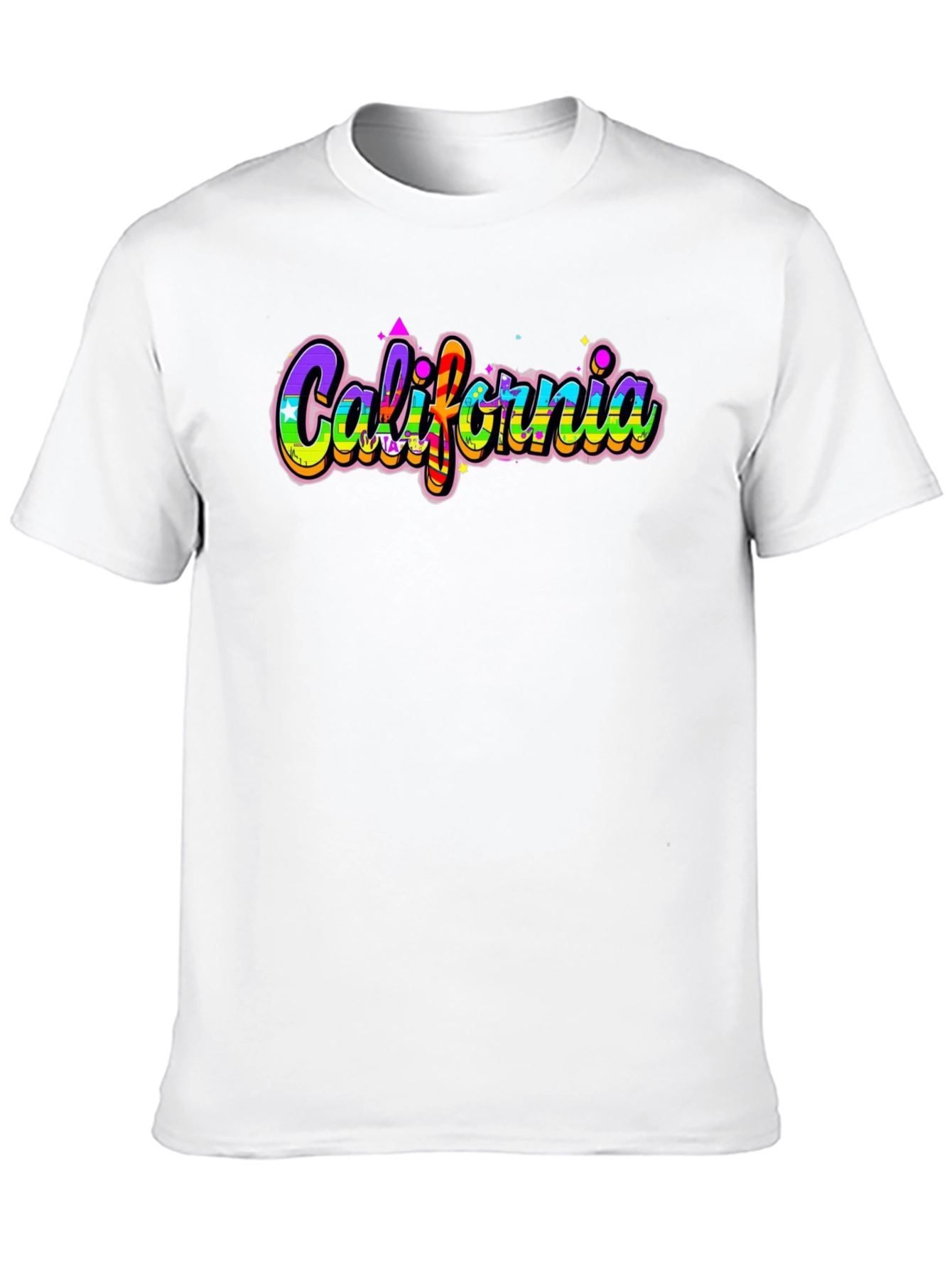 California Rainbow Graphic Tee - Stylish and Trendy