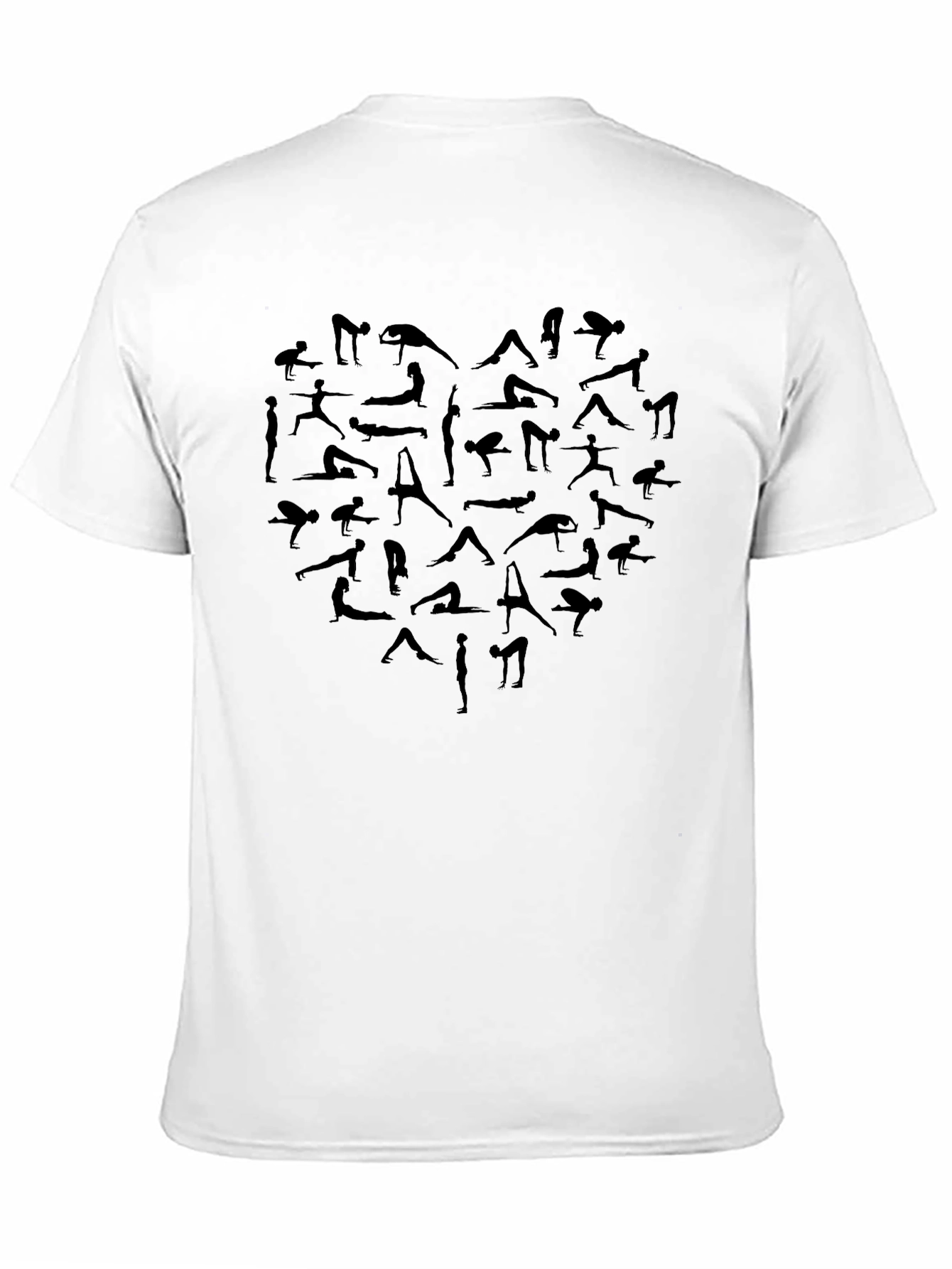 Yoga Heart Graphic Black T-Shirt
