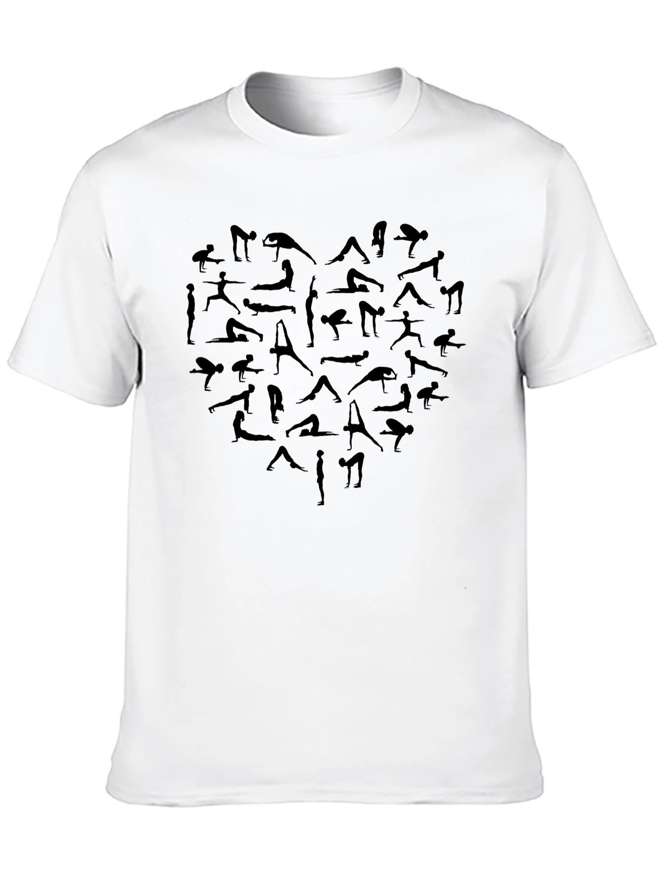 Yoga Heart Graphic Black T-Shirt