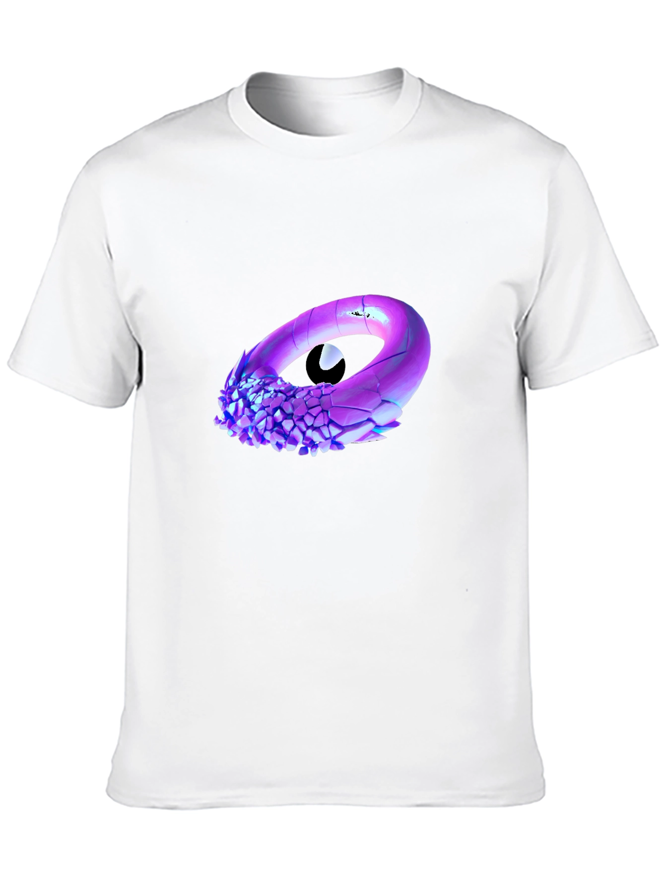 Abstract Eye Graphic Black T-Shirt