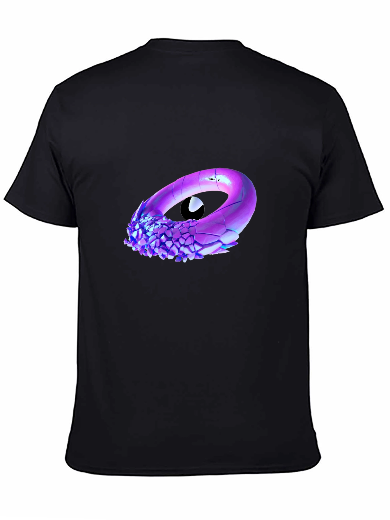 Abstract Eye Graphic Black T-Shirt
