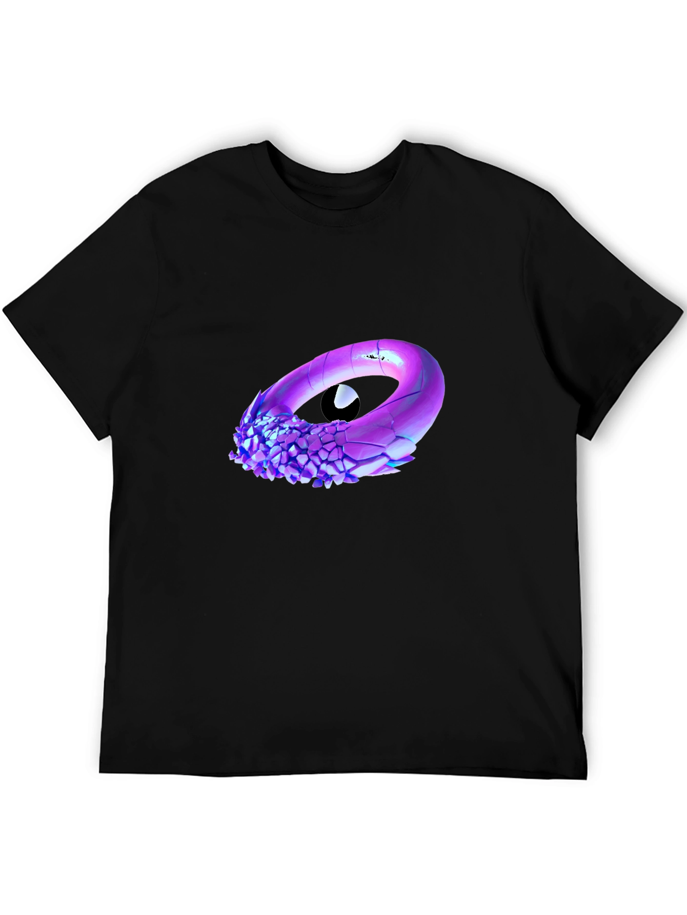 Abstract Eye Graphic Black T-Shirt