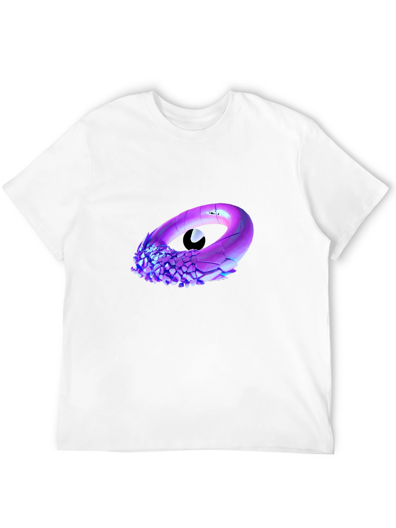 Abstract Eye Graphic Black T-Shirt