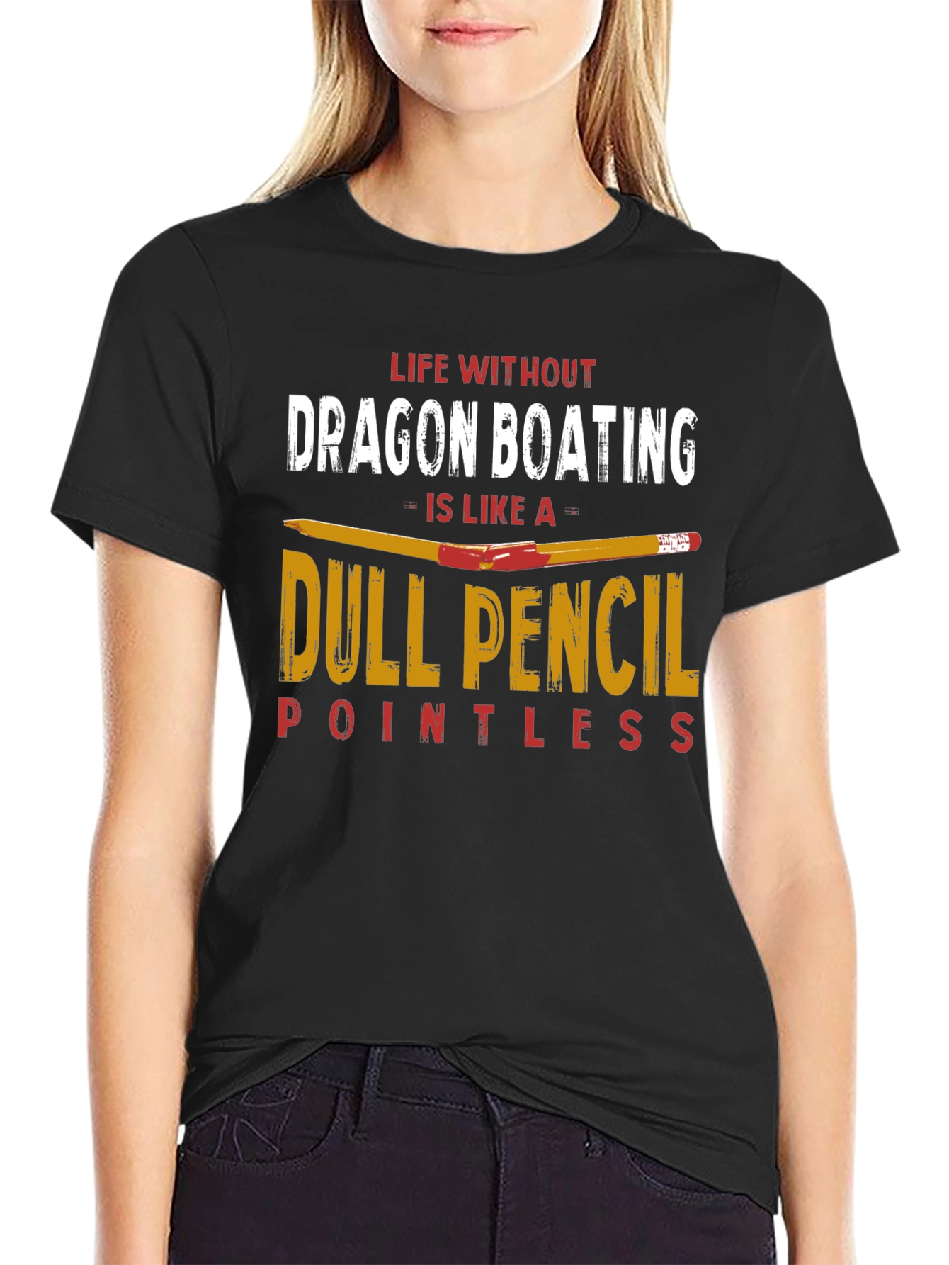 Dragon Boating Dull Pencil T-Shirt
