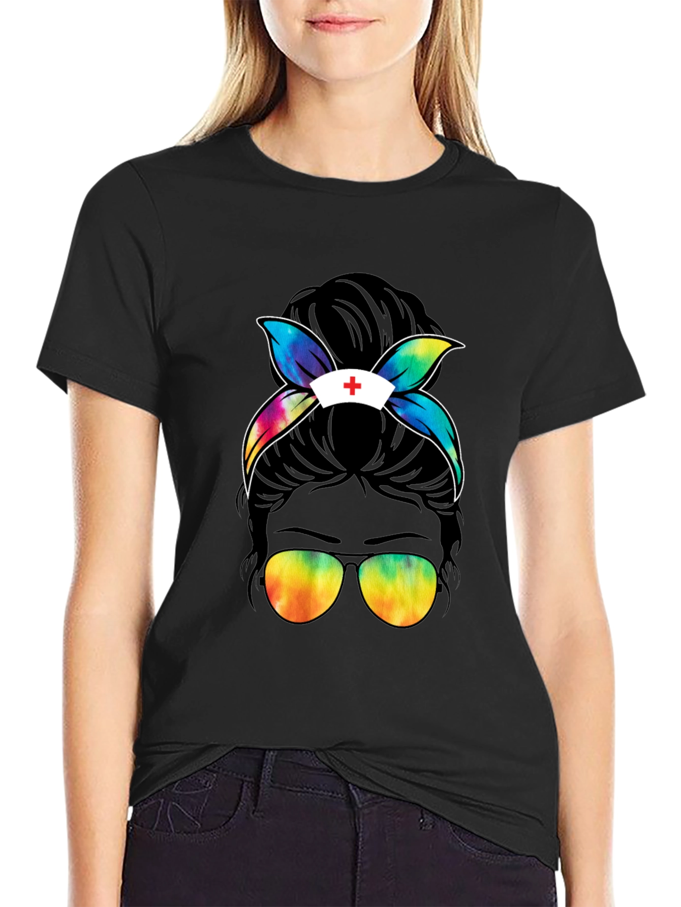 Nurse Life Messy Bun T-Shirt - Unisex Style
