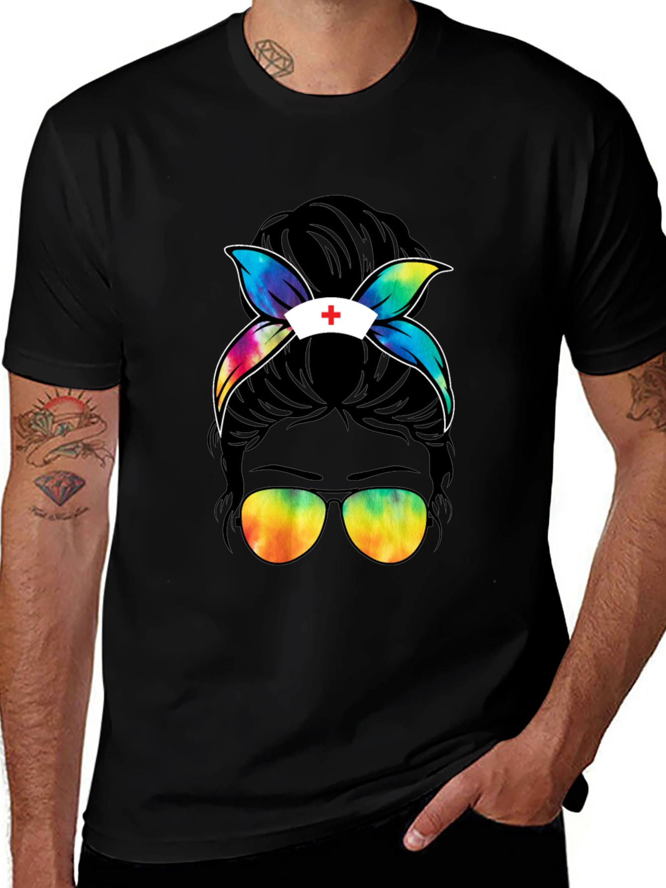 Nurse Life Messy Bun T-Shirt - Unisex Style
