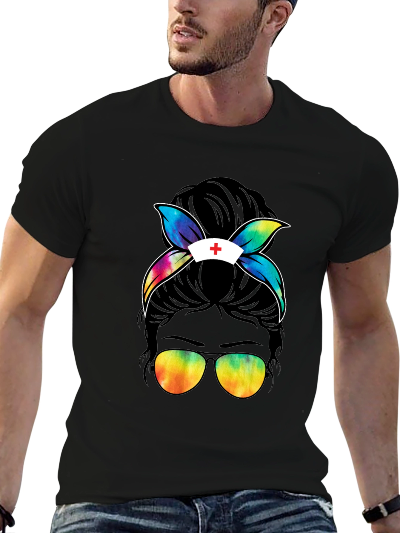 Nurse Life Messy Bun T-Shirt - Unisex Style
