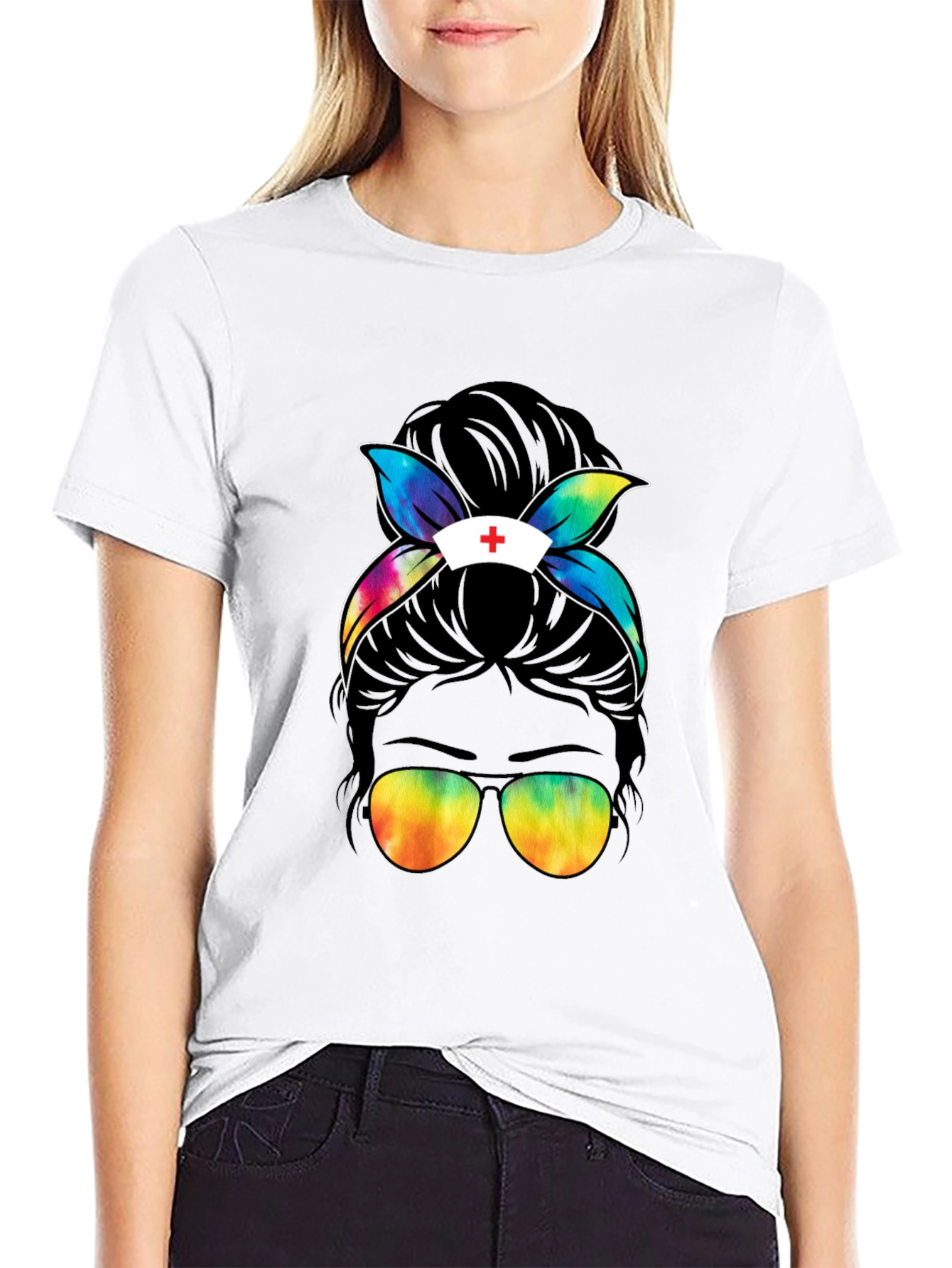 Nurse Life Messy Bun T-Shirt - Unisex Style