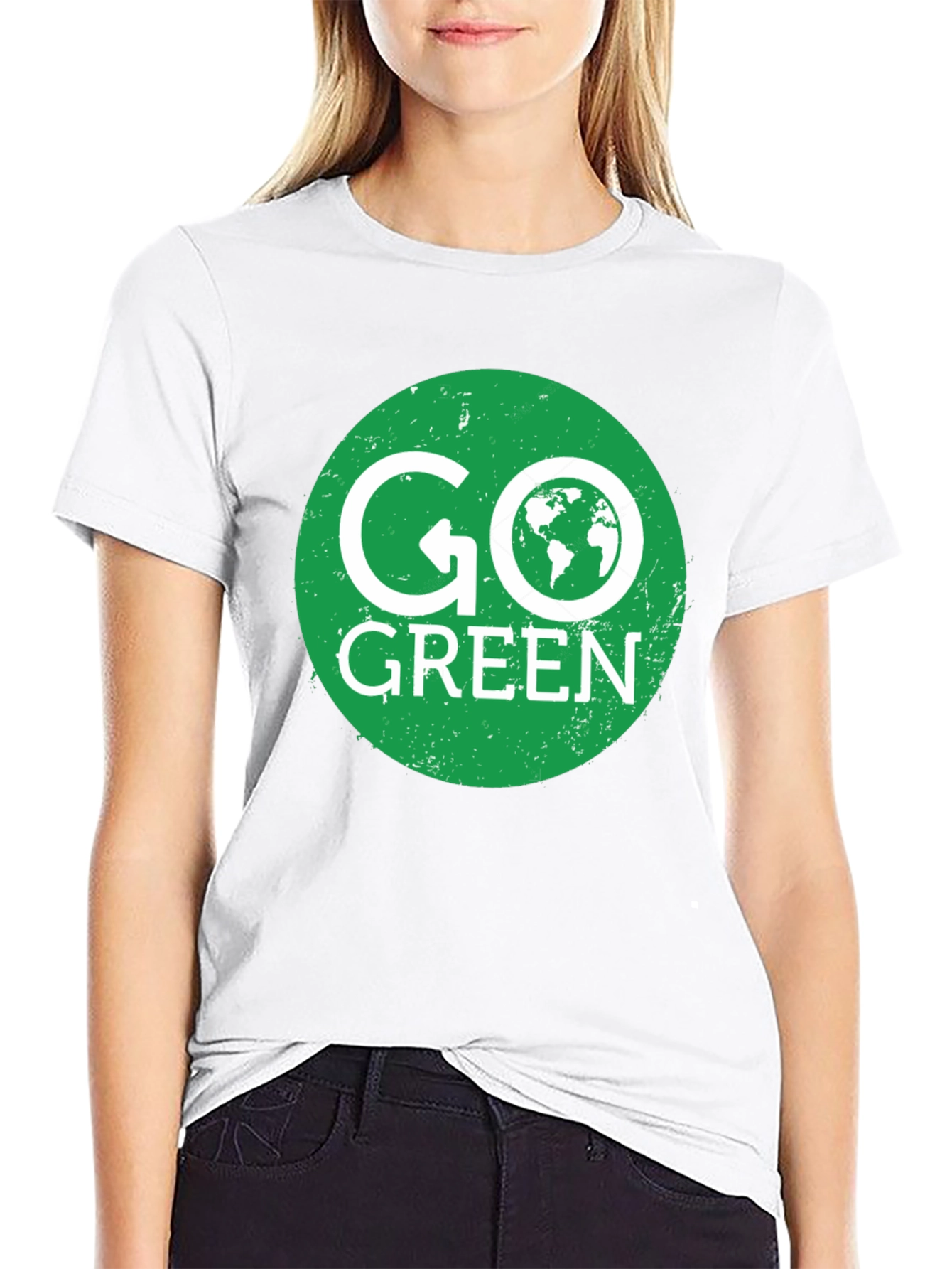 Go Green Earth Graphic Tee - Eco Friendly T-Shirt