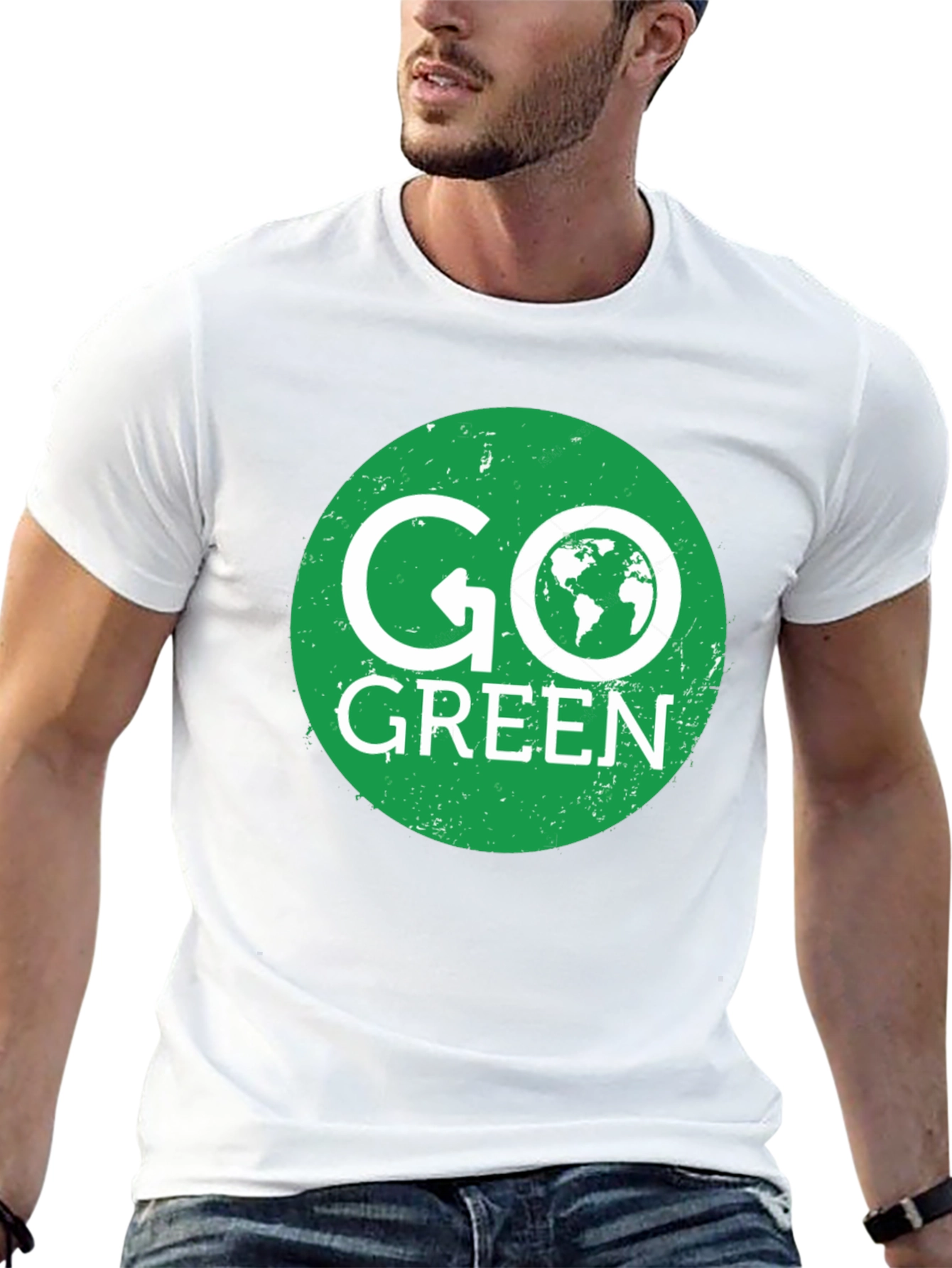 Go Green Earth Graphic Tee - Eco Friendly T-Shirt