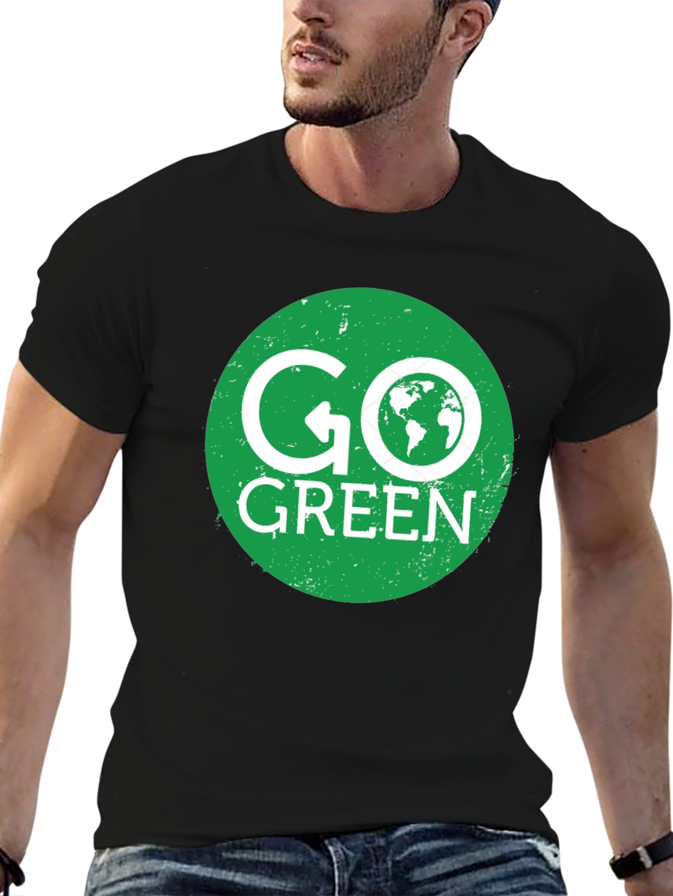 Go Green Earth Graphic Tee - Eco Friendly T-Shirt