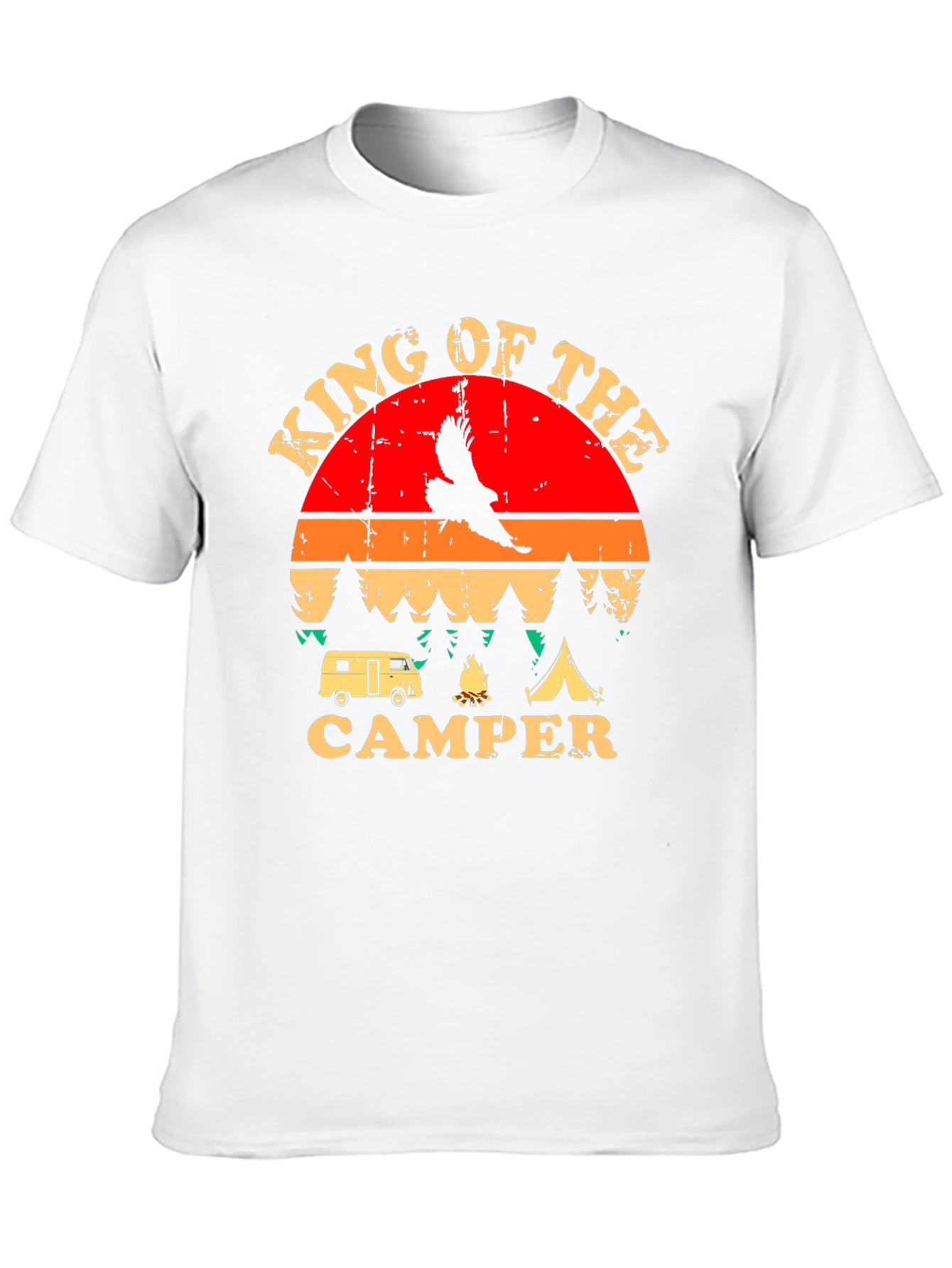 King of the Camper Graphic T-Shirt Camping Adventure