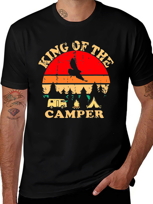 King of the Camper Graphic T-Shirt Camping Adventure