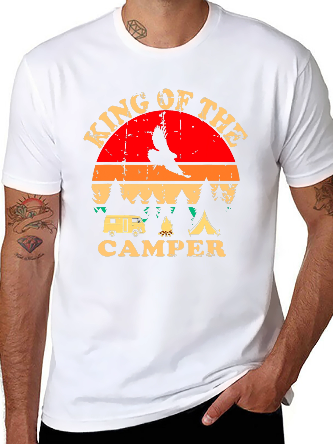 King of the Camper Graphic T-Shirt Camping Adventure