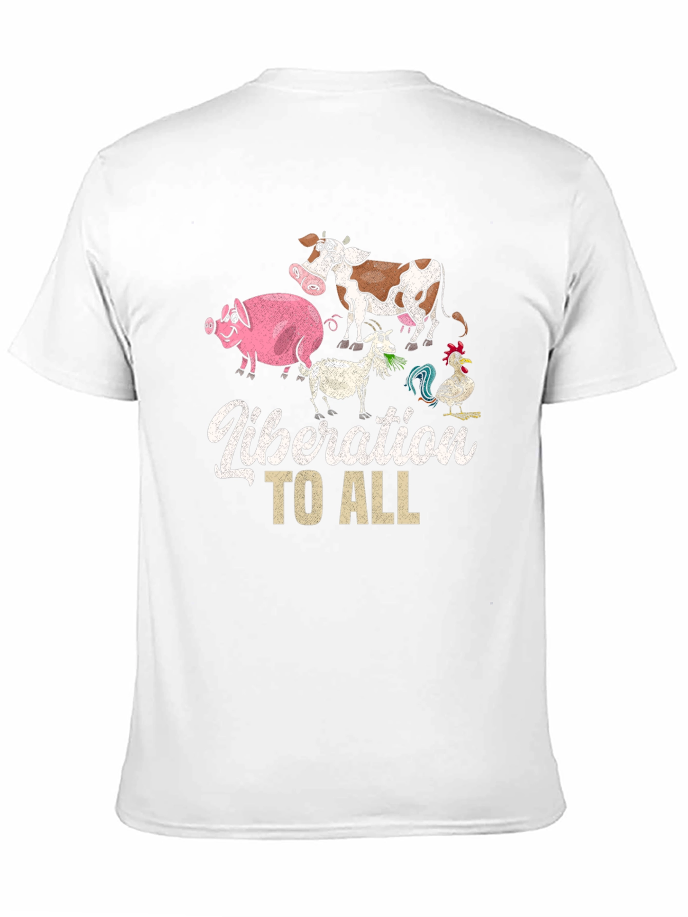 Liberation to All Animal Rights Black T-Shirt