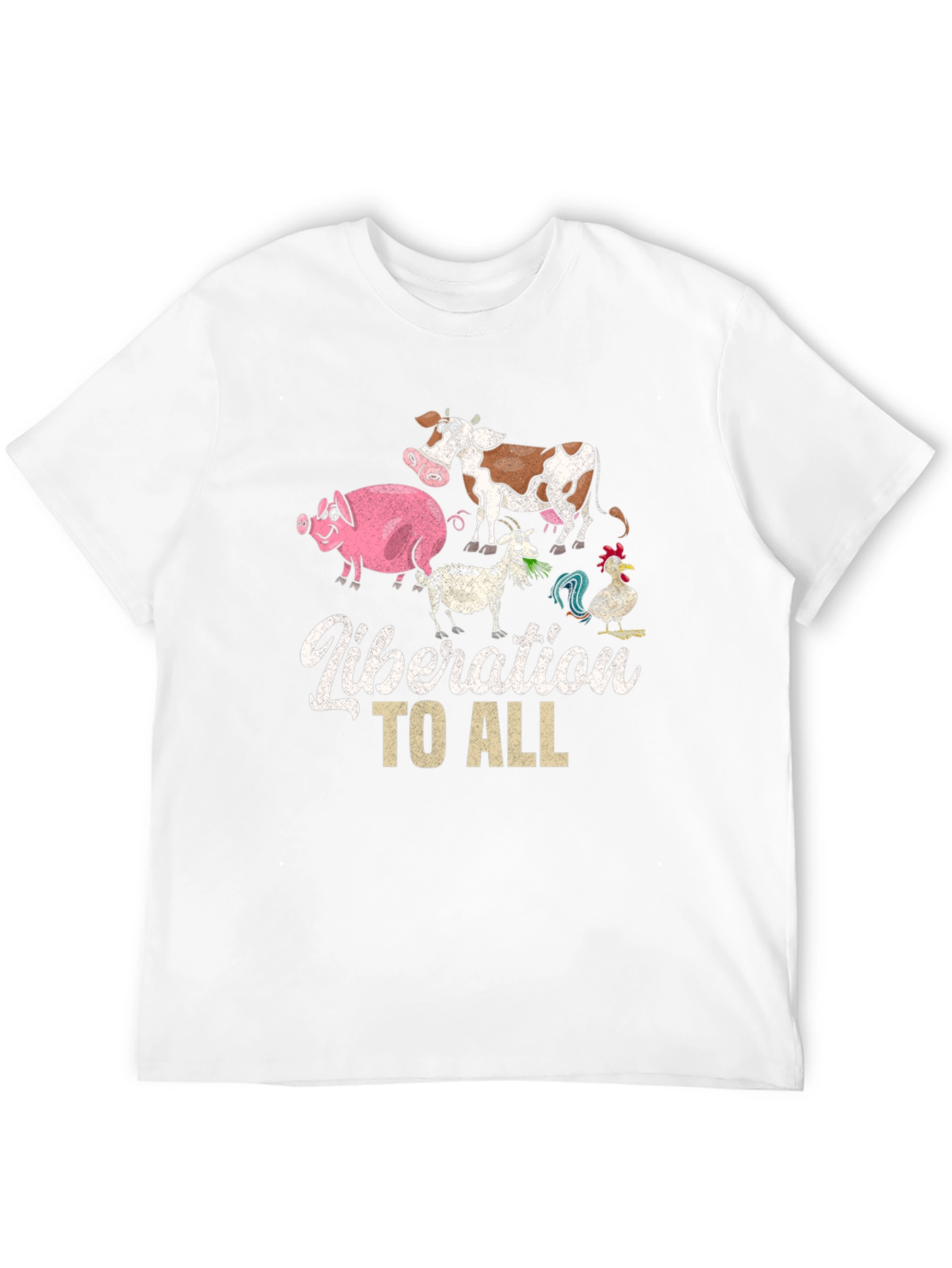 Liberation to All Animal Rights Black T-Shirt