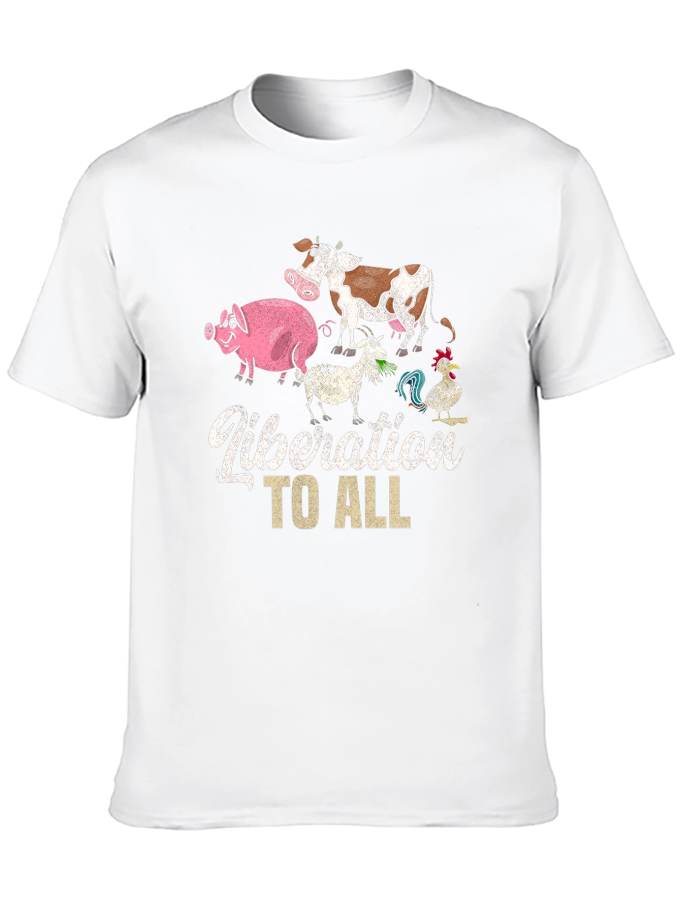 Liberation to All Animal Rights Black T-Shirt