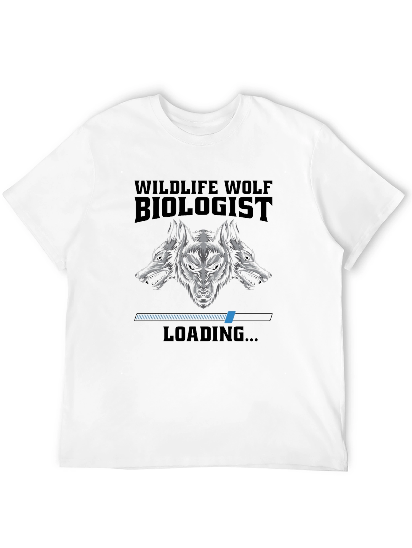 Wildlife Wolf Biologist Loading Graphic T-Shirt