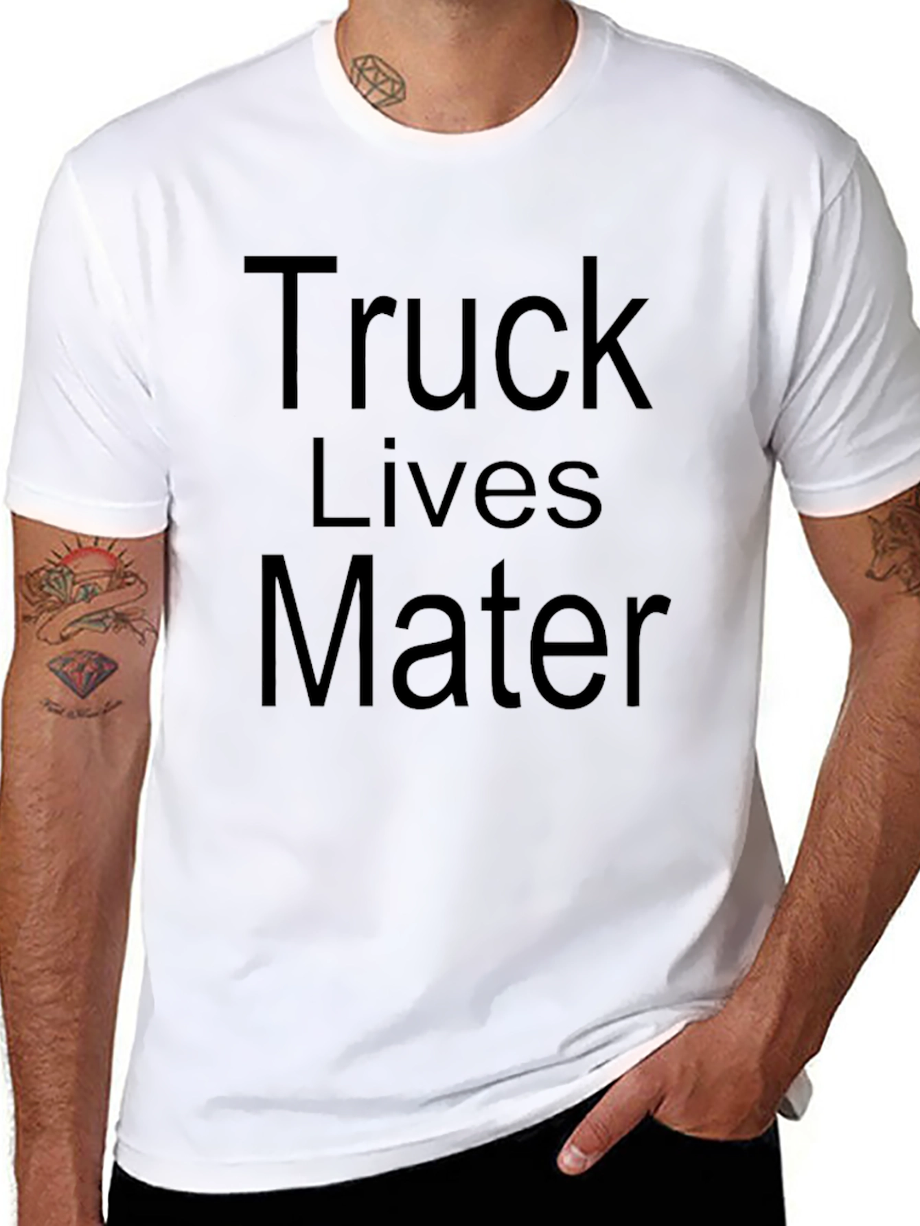 Truck Lives Mater T-Shirt - Black Cotton Tee