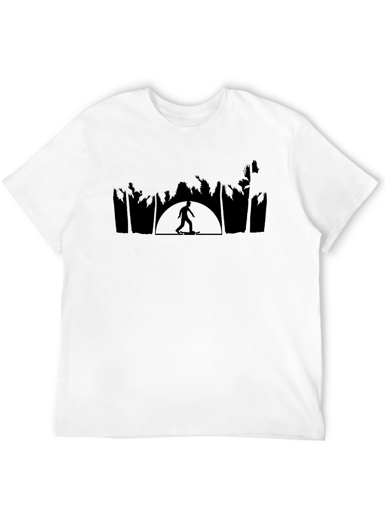 Skater Silhouette Black Tee