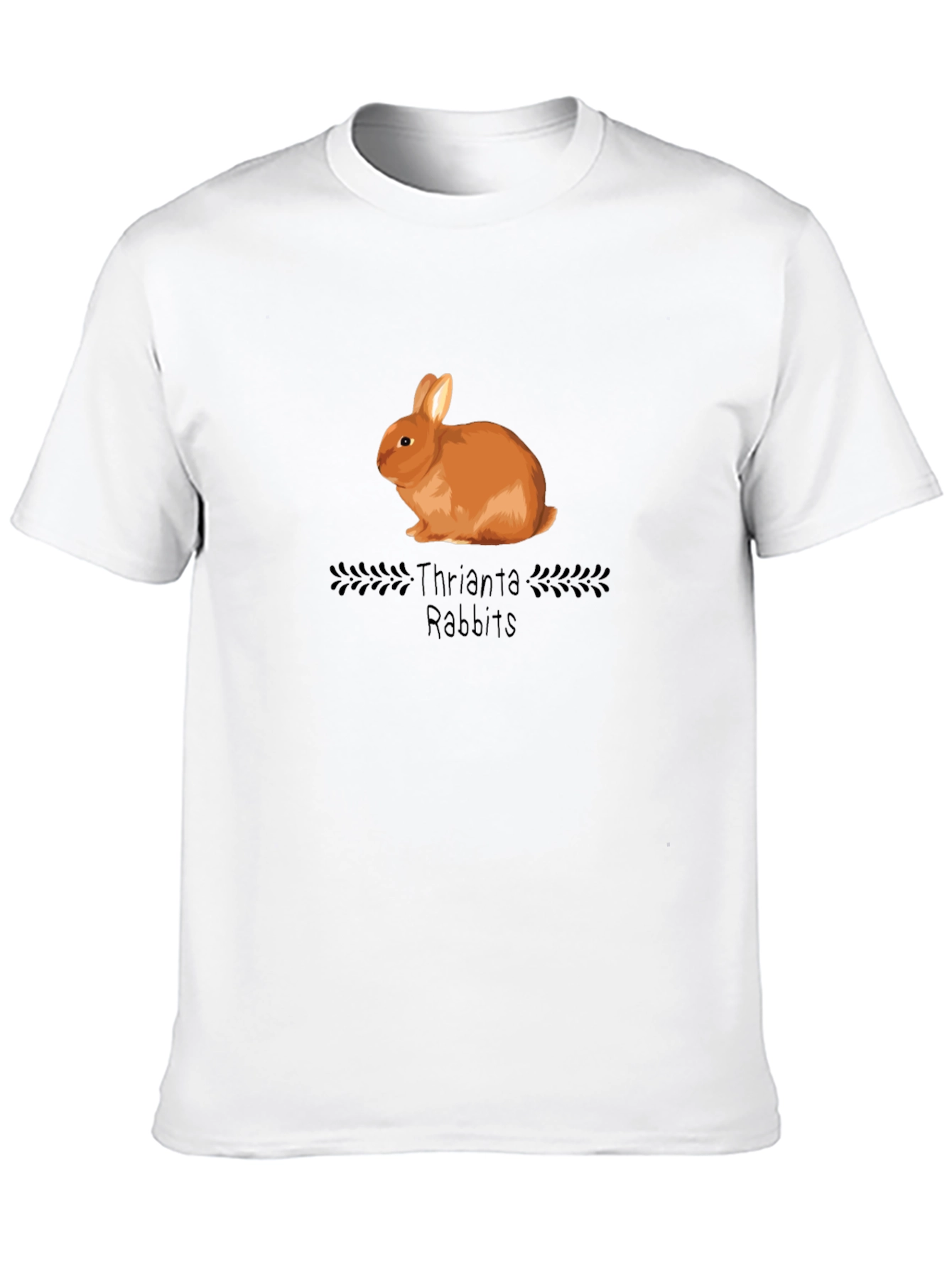 Thrianta Rabbits Graphic T-Shirt - Black