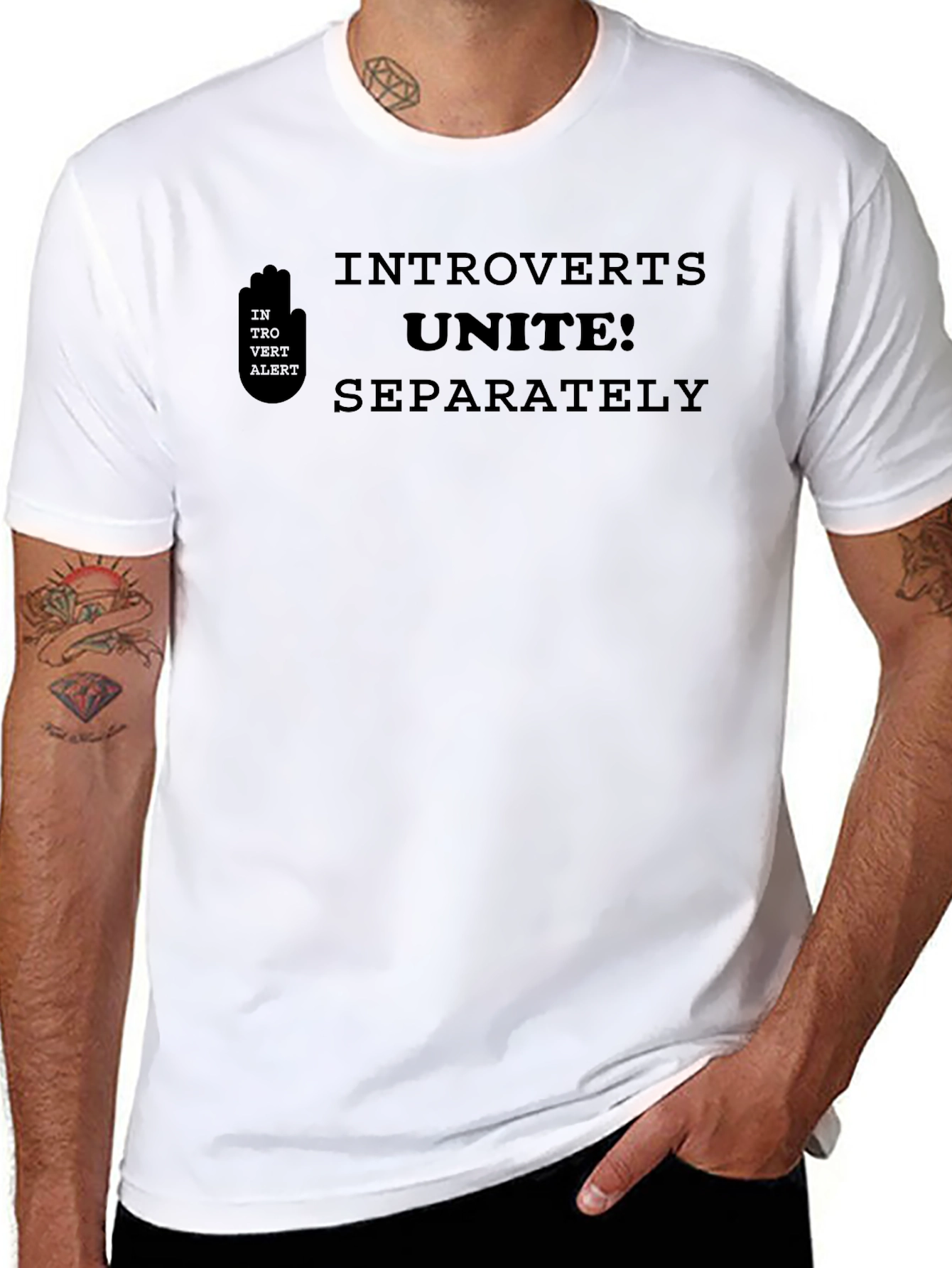 Introvert Unite Separately Graphic T-Shirt