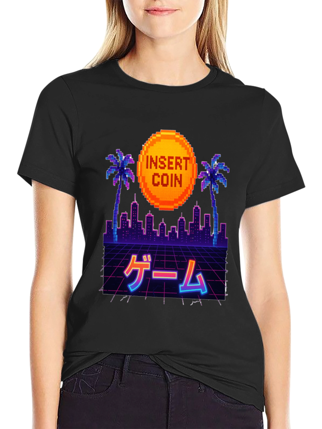 Retro Pixel Art Insert Coin T-Shirt