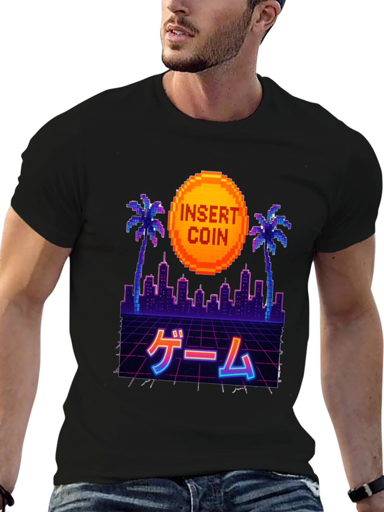 Retro Pixel Art Insert Coin T-Shirt
