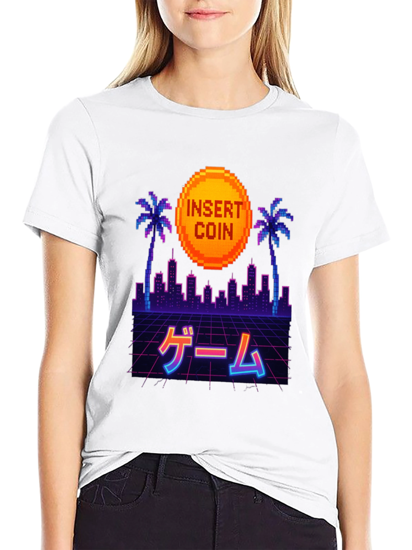 Retro Pixel Art Insert Coin T-Shirt