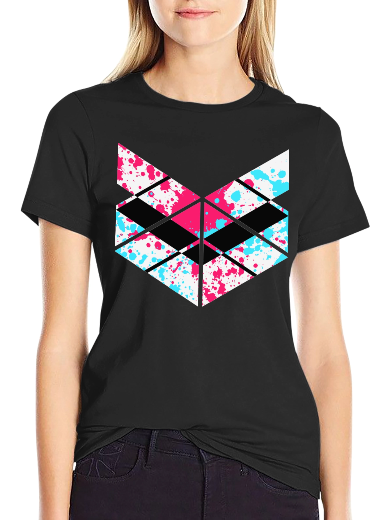 Abstract Geometric T-Shirt - Modern Design Tee