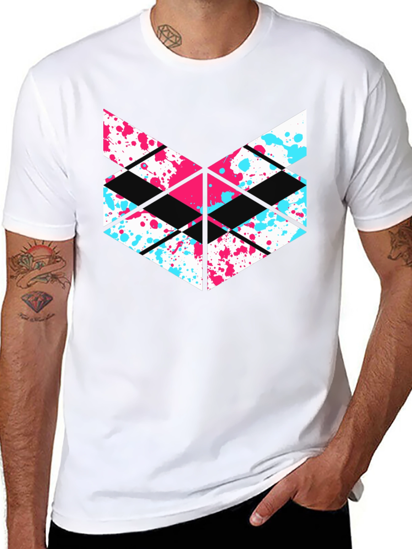 Abstract Geometric T-Shirt - Modern Design Tee