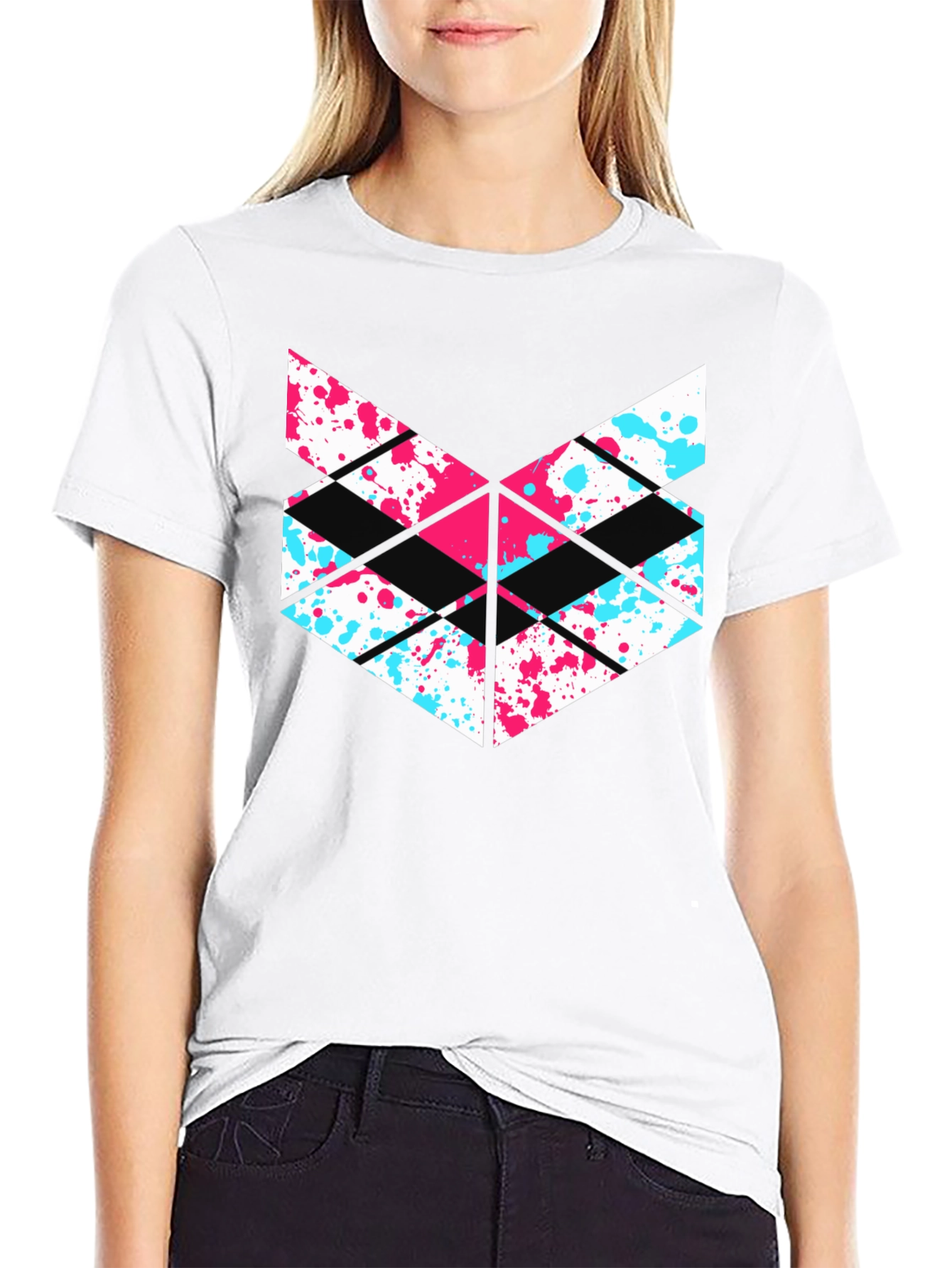Abstract Geometric T-Shirt - Modern Design Tee