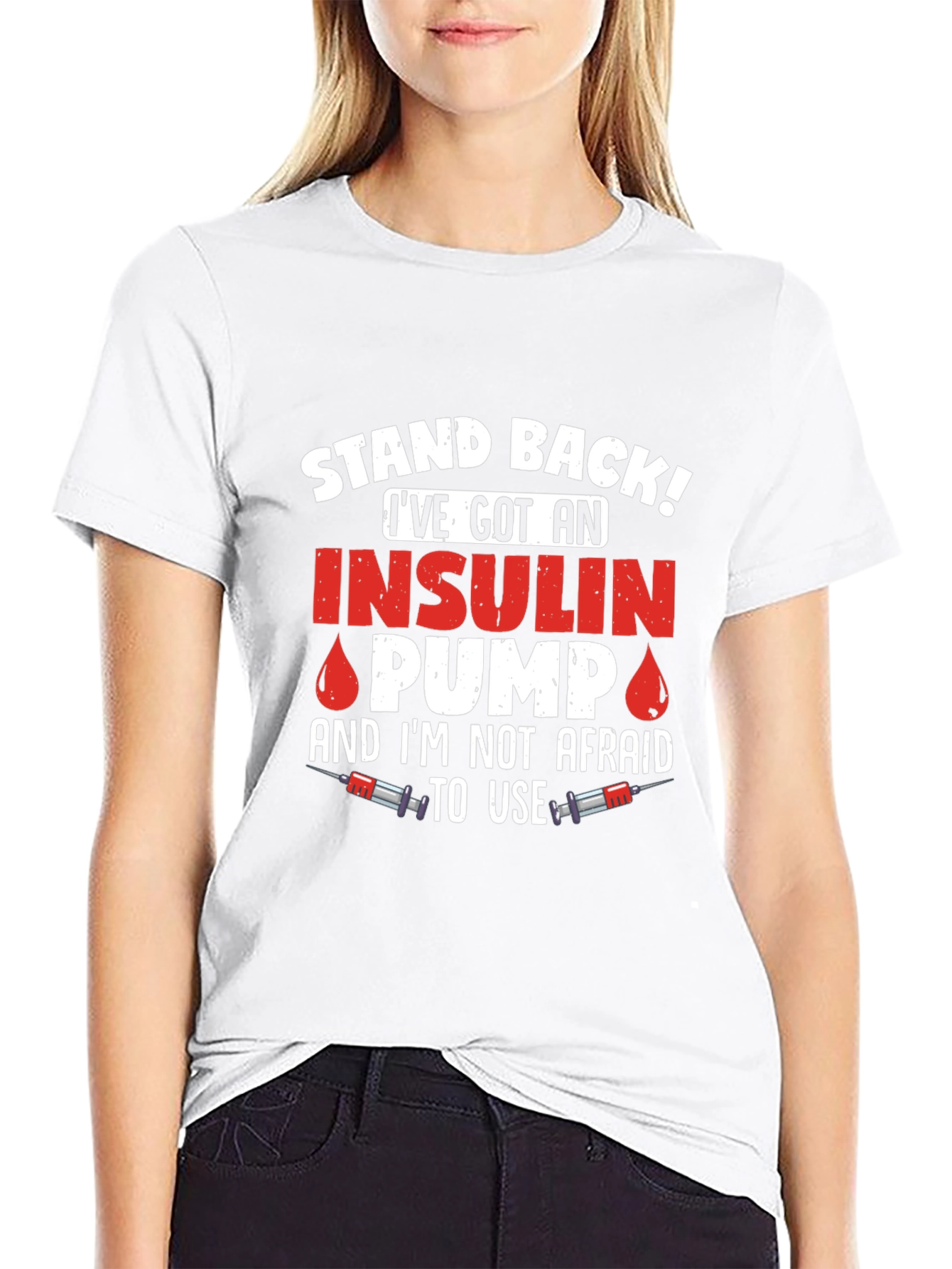 Insulin Pump T-Shirt: Stand Back Slogan Tee