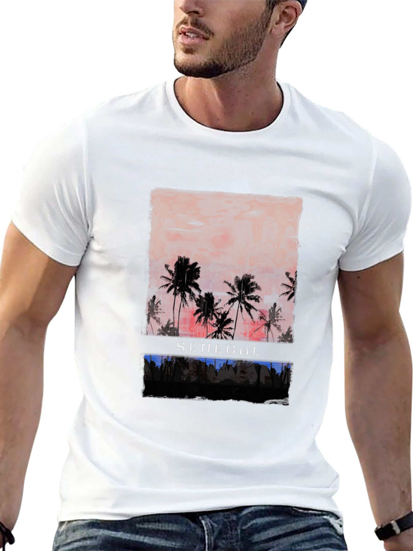 Senegal Sunset Palm T-Shirt