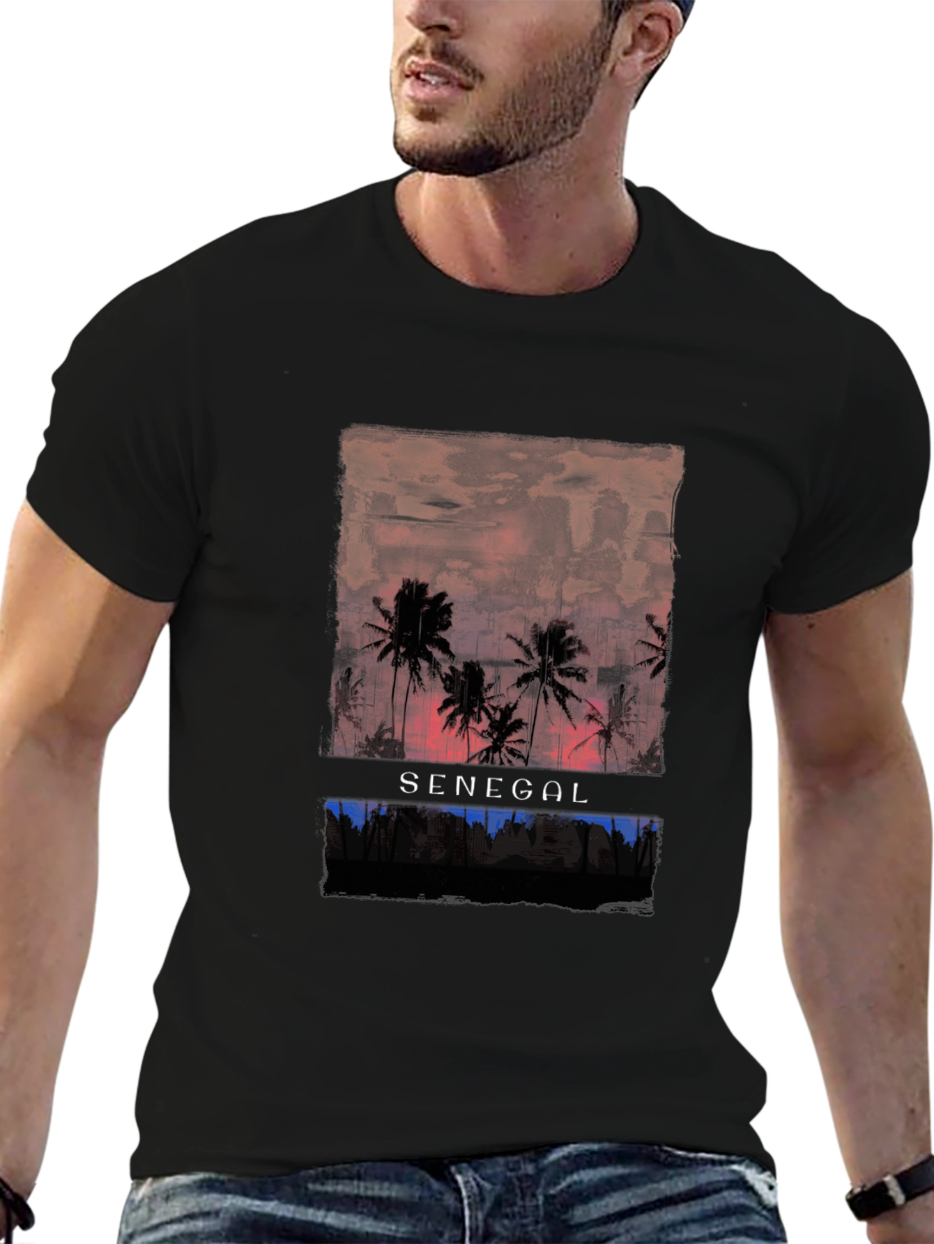 Senegal Sunset Palm T-Shirt