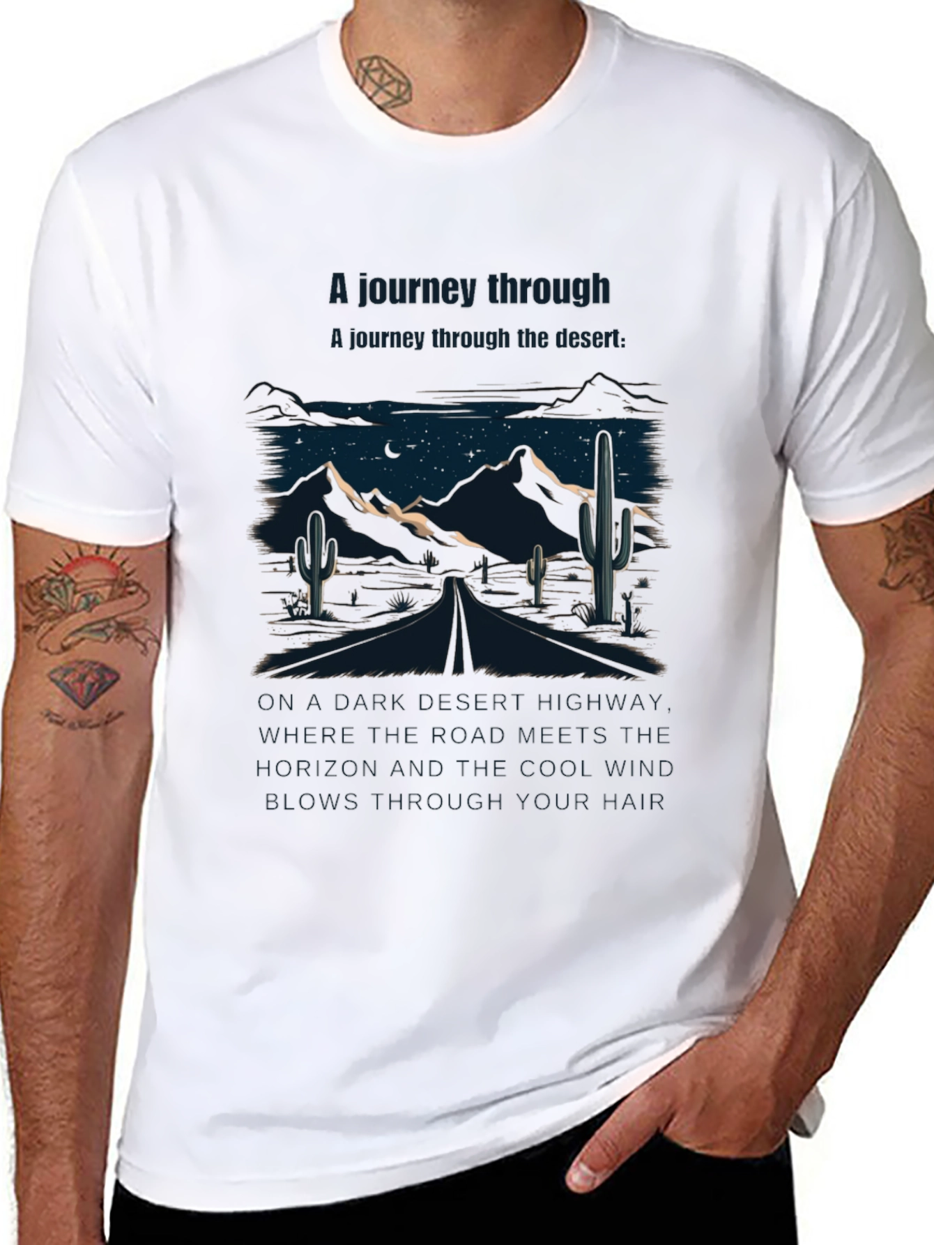 Desert Journey Graphic Tee - Unisex Black T-Shirt