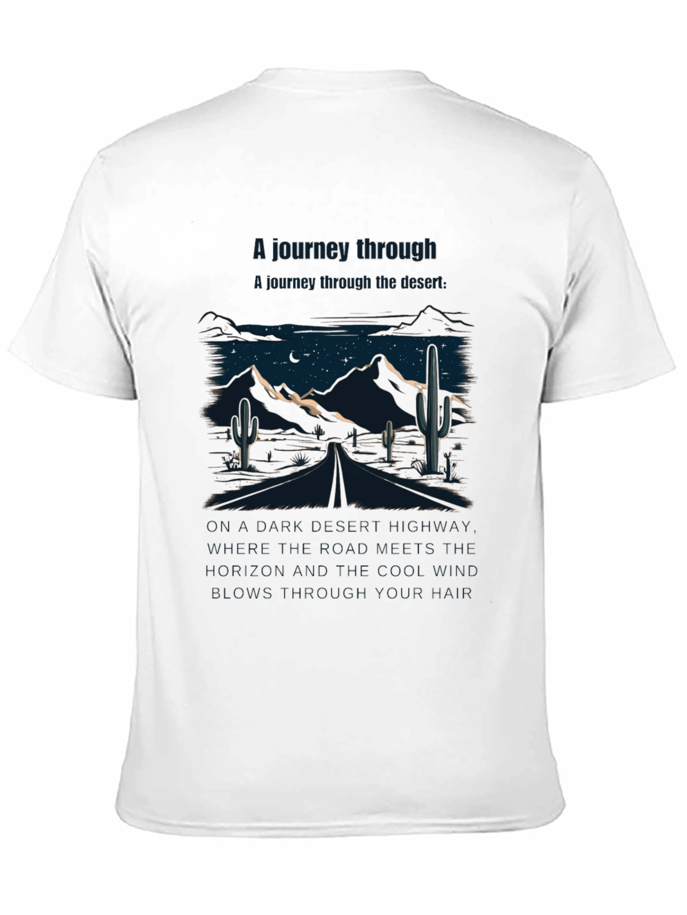 Desert Journey Graphic Tee - Unisex Black T-Shirt