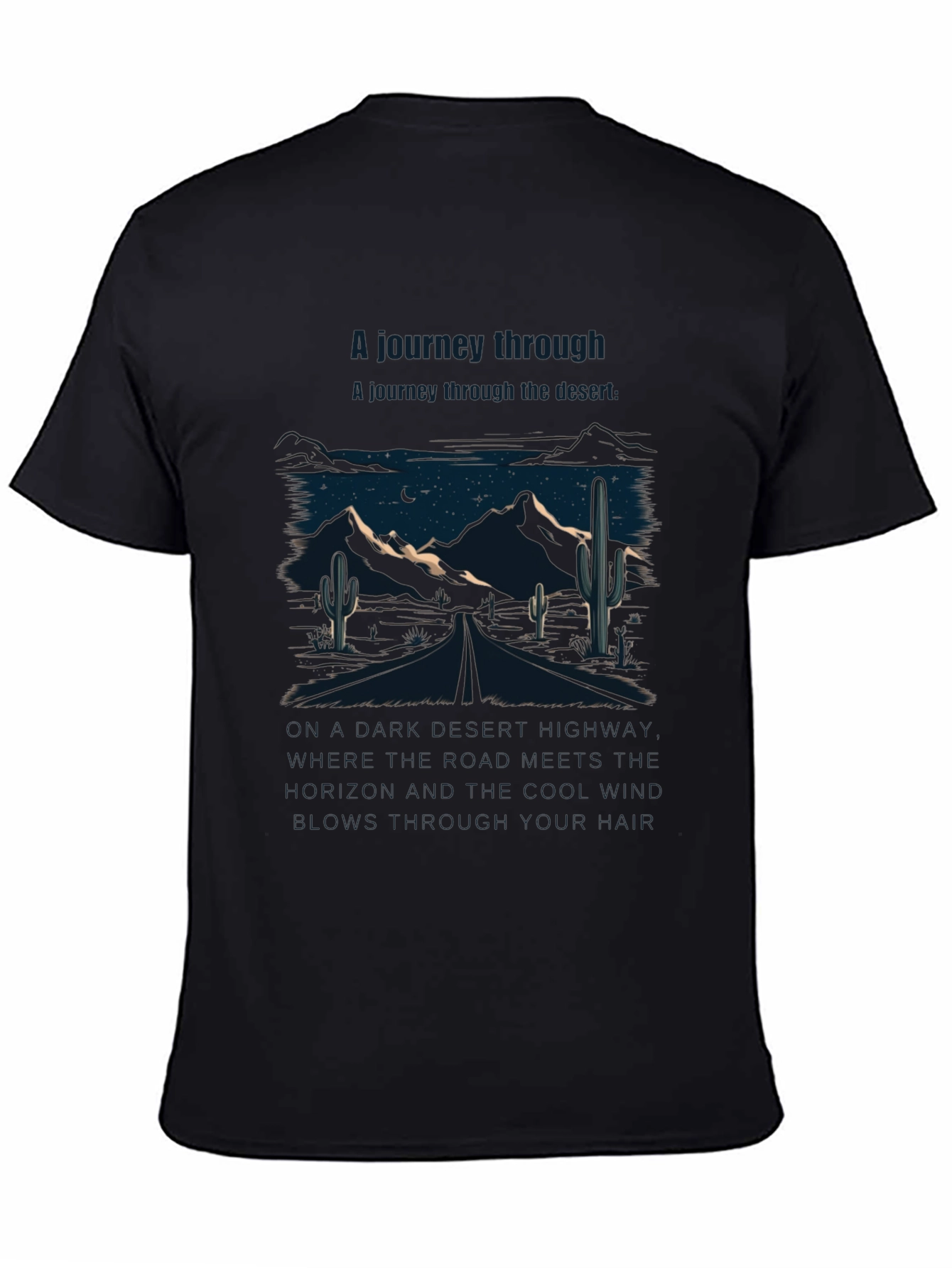 Desert Journey Graphic Tee - Unisex Black T-Shirt