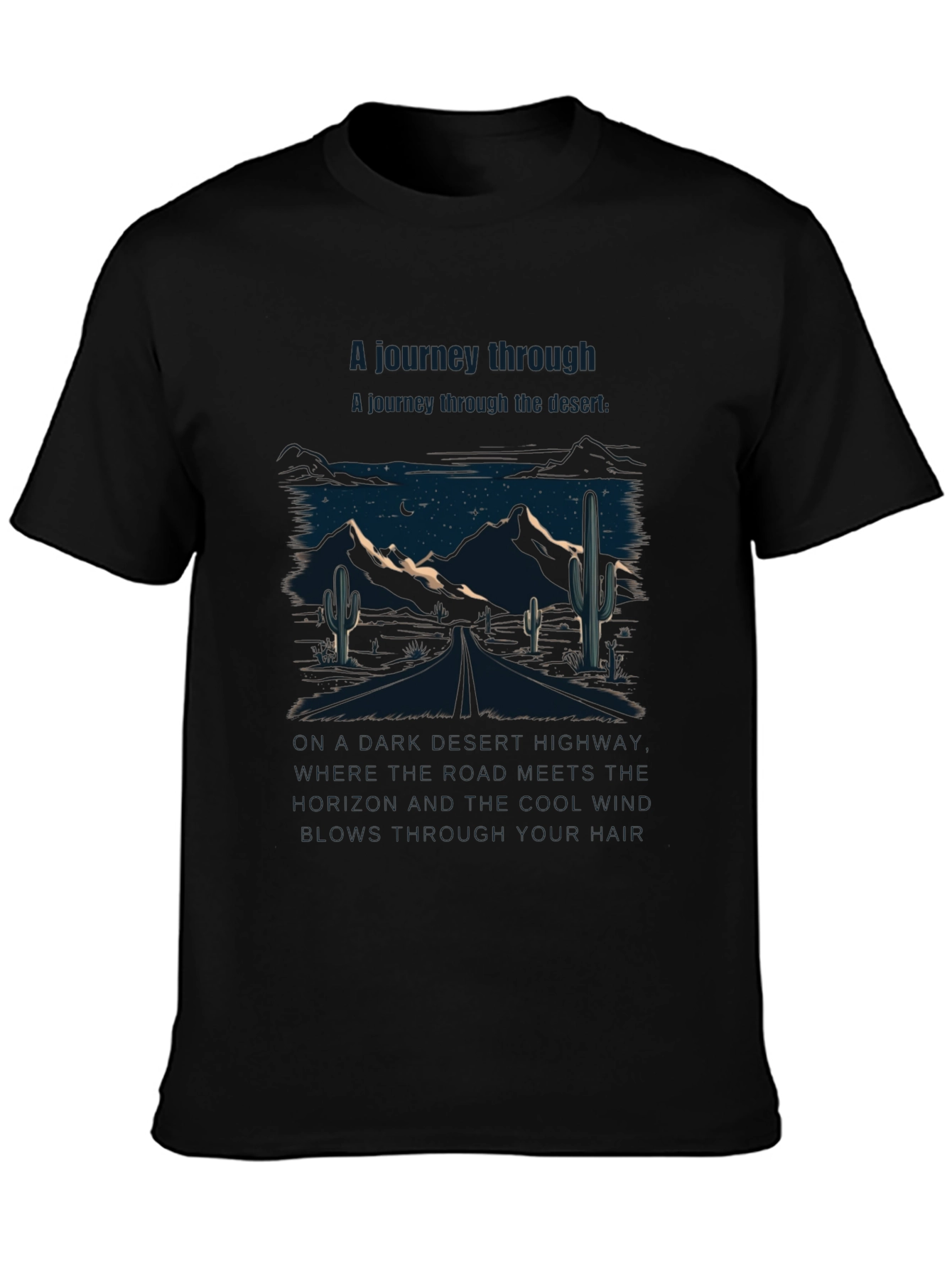 Desert Journey Graphic Tee - Unisex Black T-Shirt