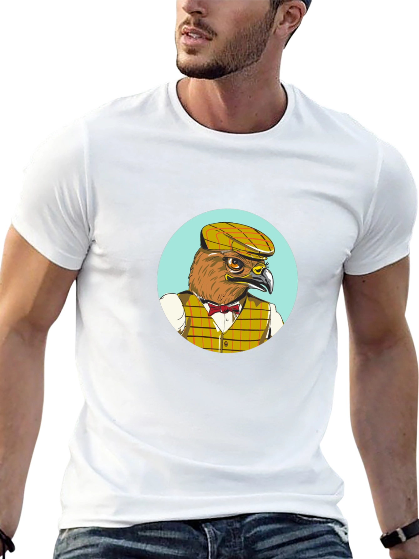Dapper Bird T-Shirt - Unique Character Design